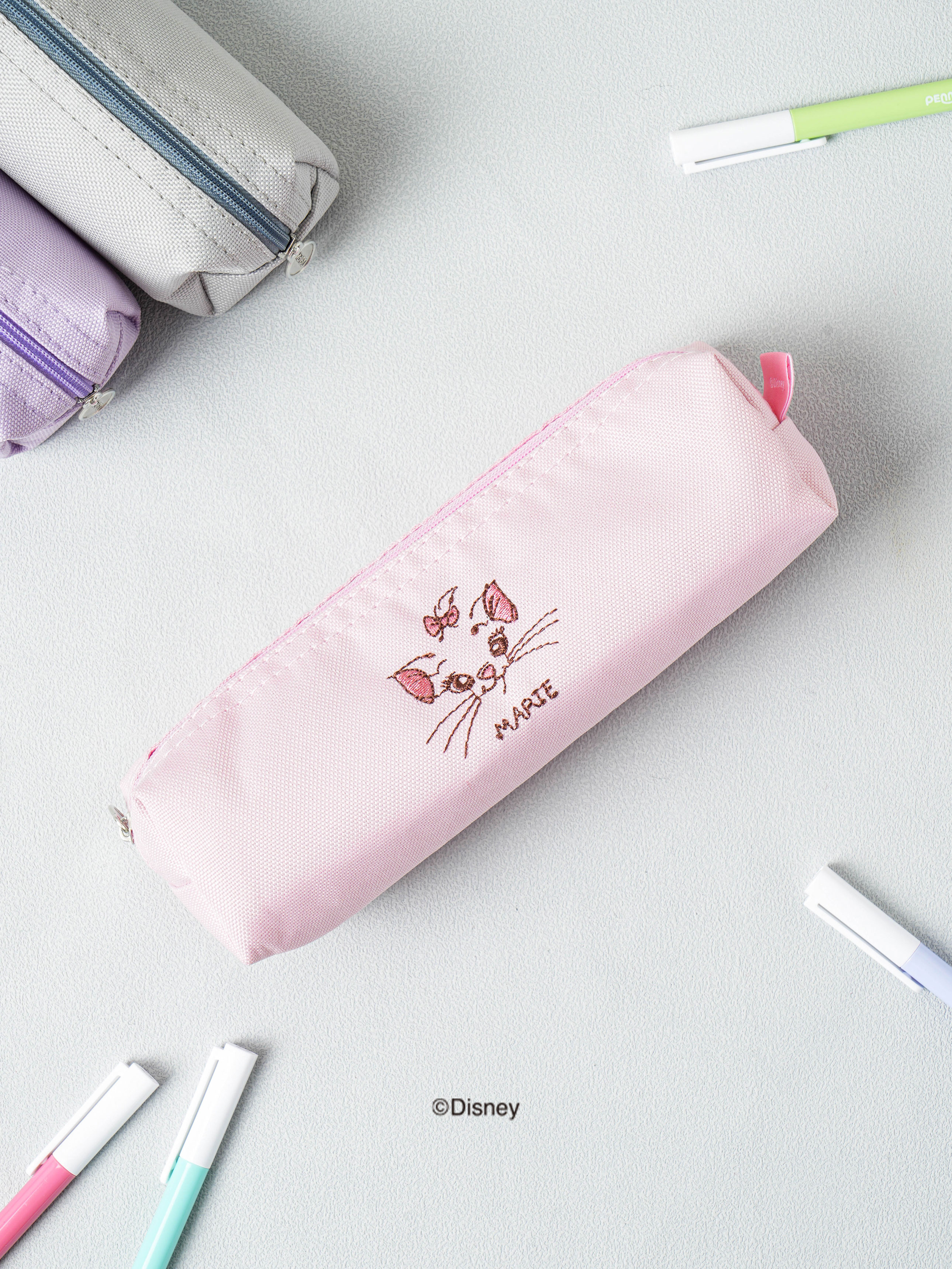 DAISO Disney_Animals_Embroidered_Pencil_Case