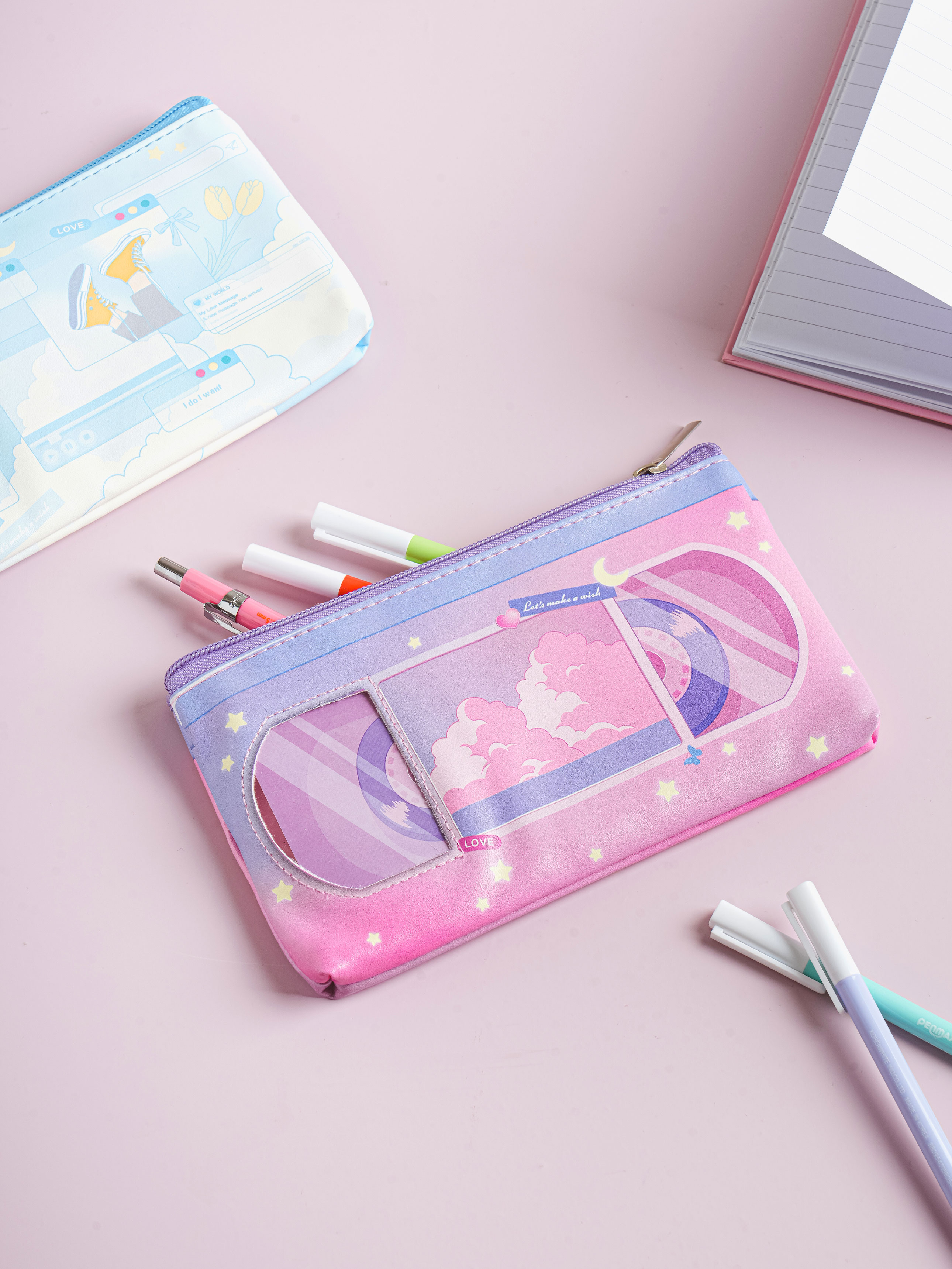 DAISO Pocket transparent pencil case