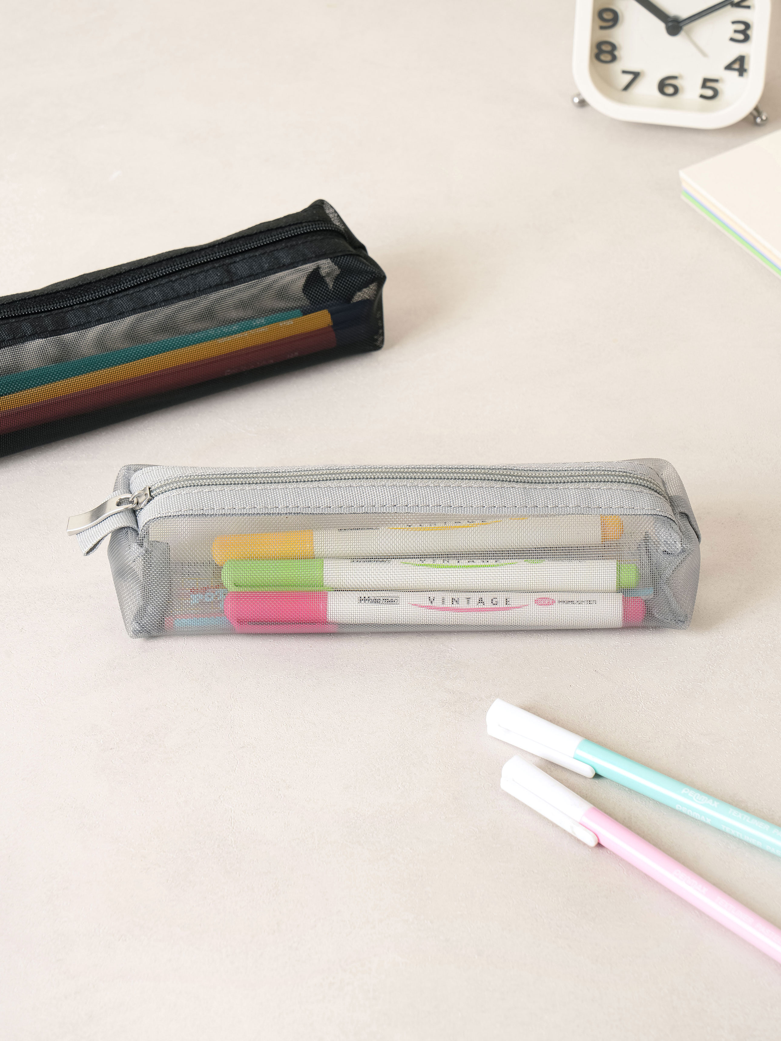 DAISO Slim Mesh Pencil Case