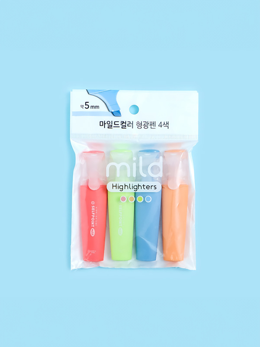 DAISO Flat highlighter (5mm/4 pcs)