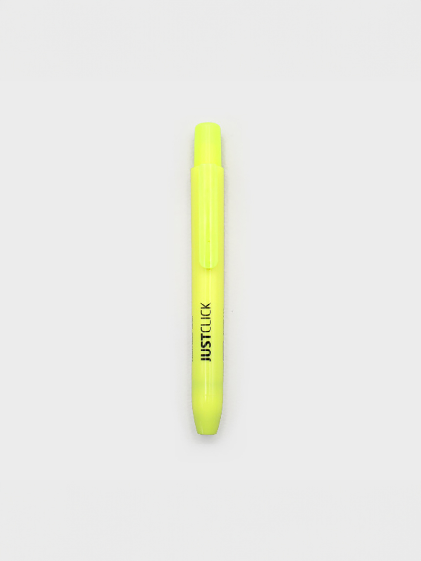 DAISO Knock-type highlighter (Yellow)