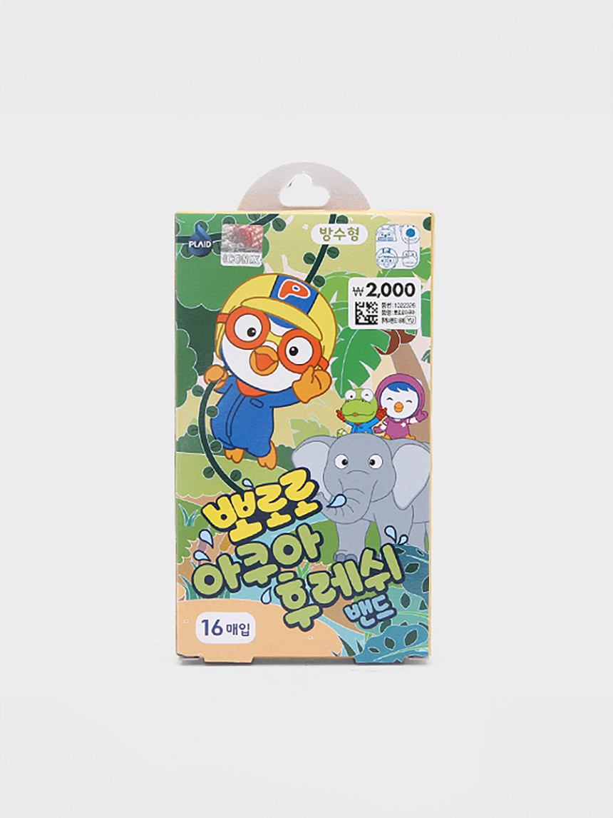 DAISO Pororo Aqua Fresh Band-Aid 16 sheets