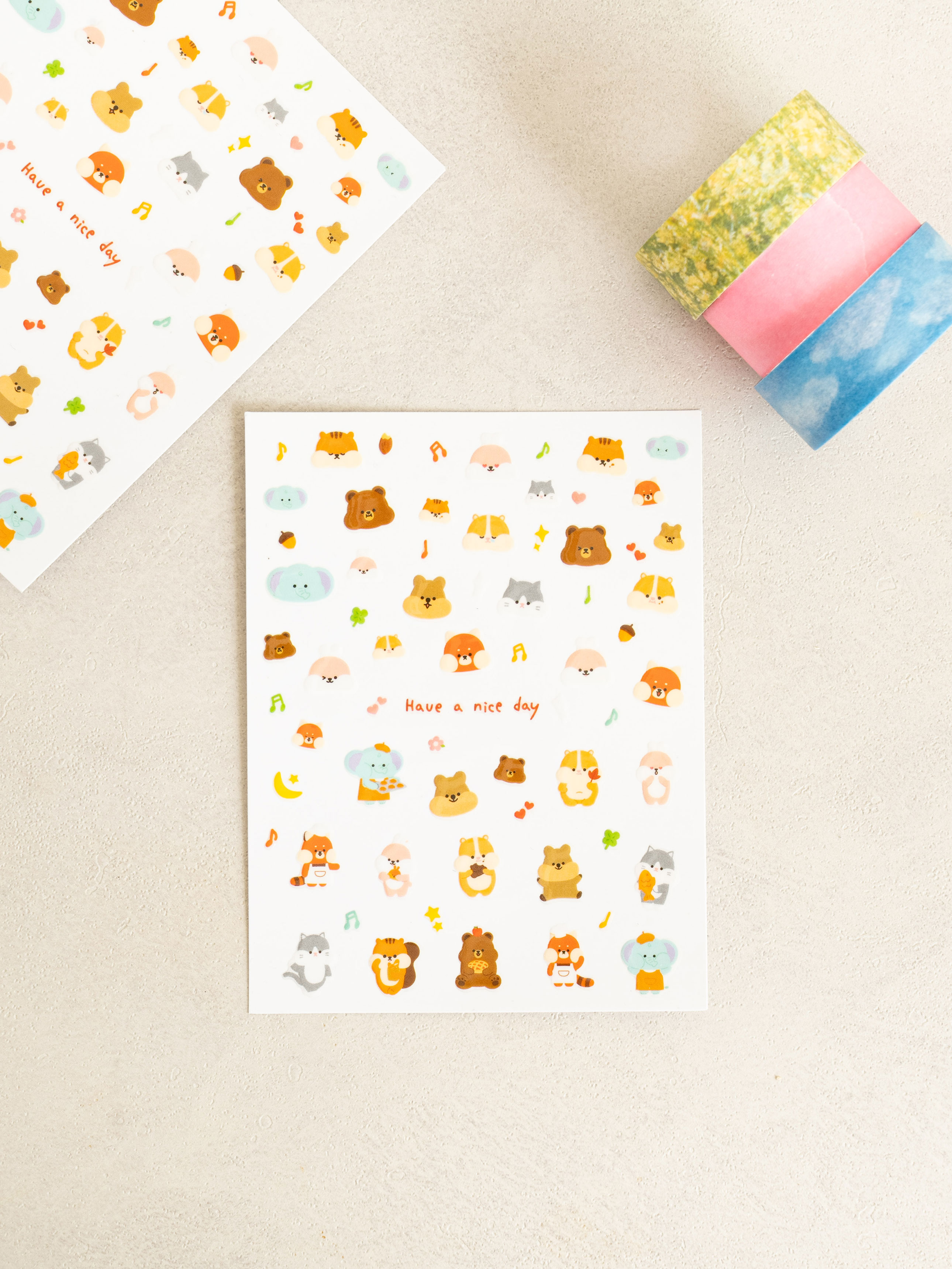 DAISO Chubby Buddy_Pastry Nail Sticker (2 sheets)