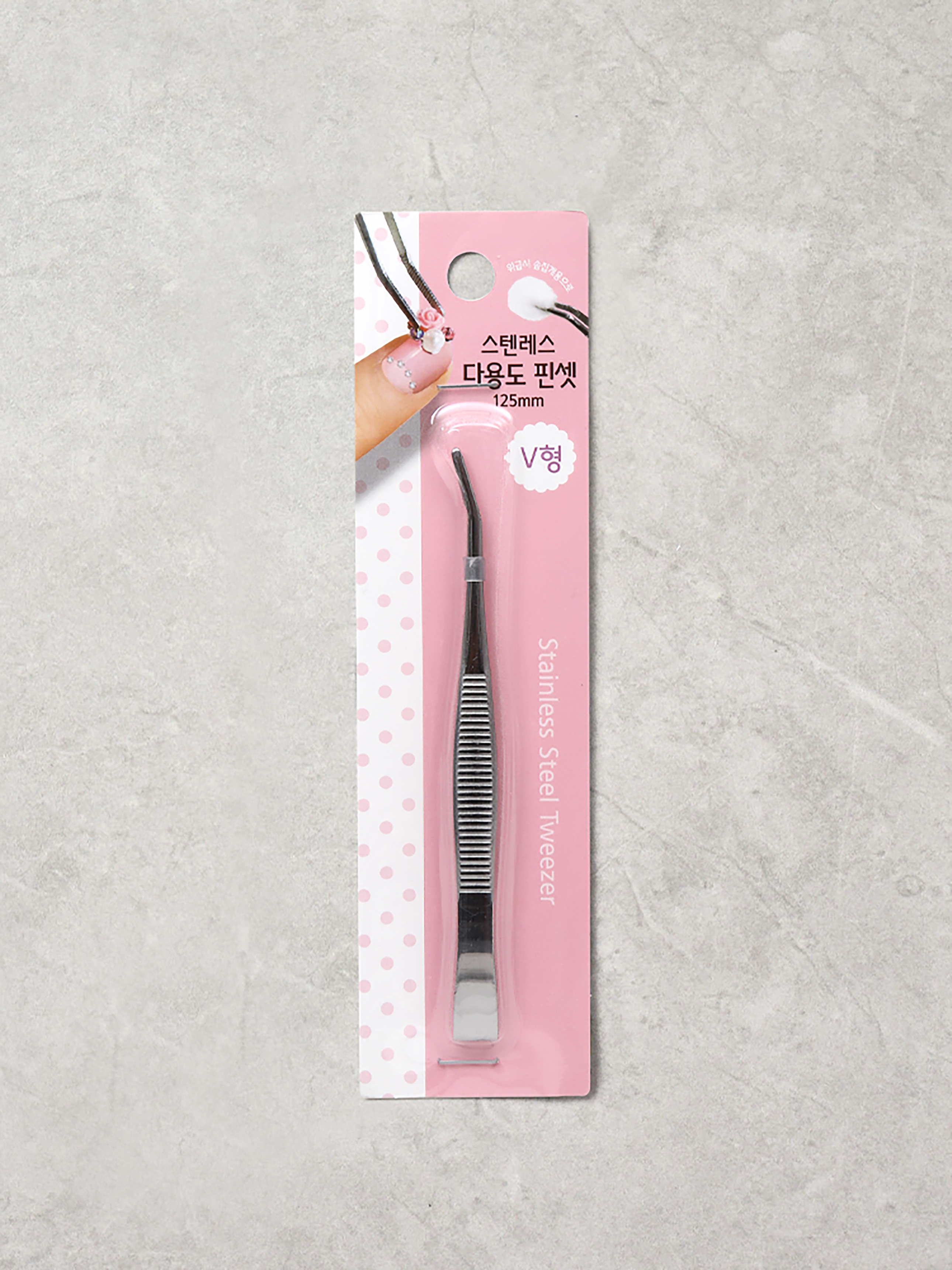 DAISO Stainless steel multi-purpose tweezers (VForm)