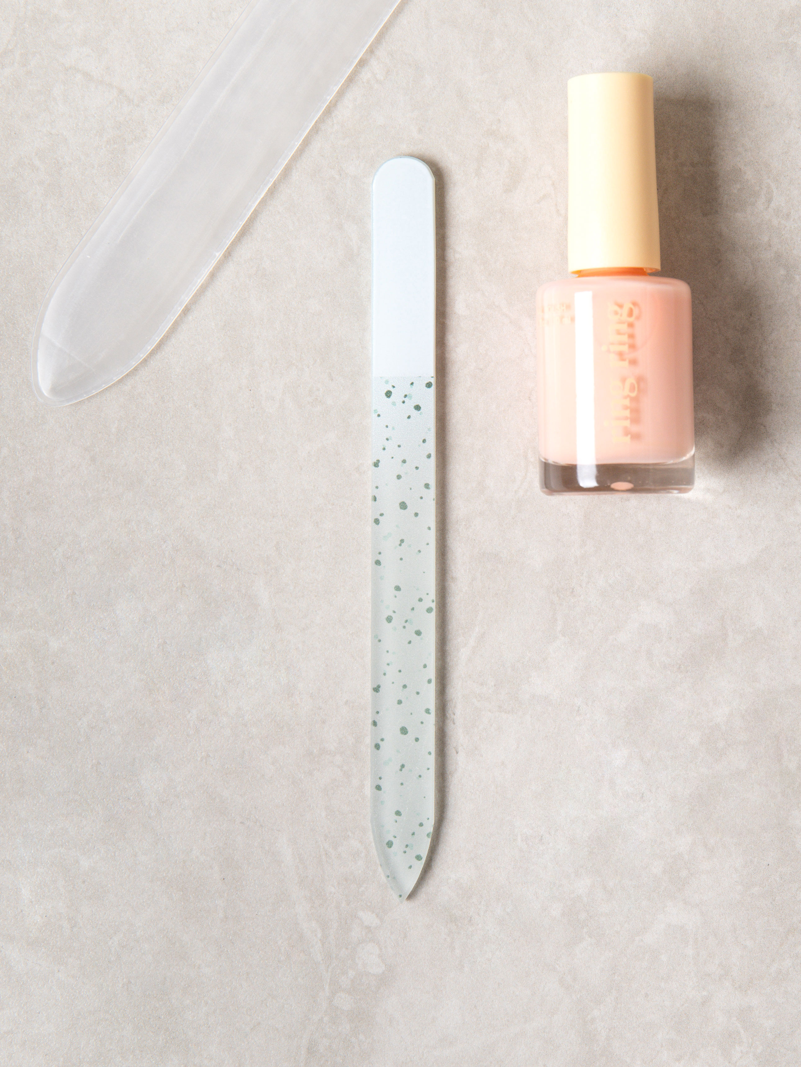 DAISO Design Glass File (with pouch)