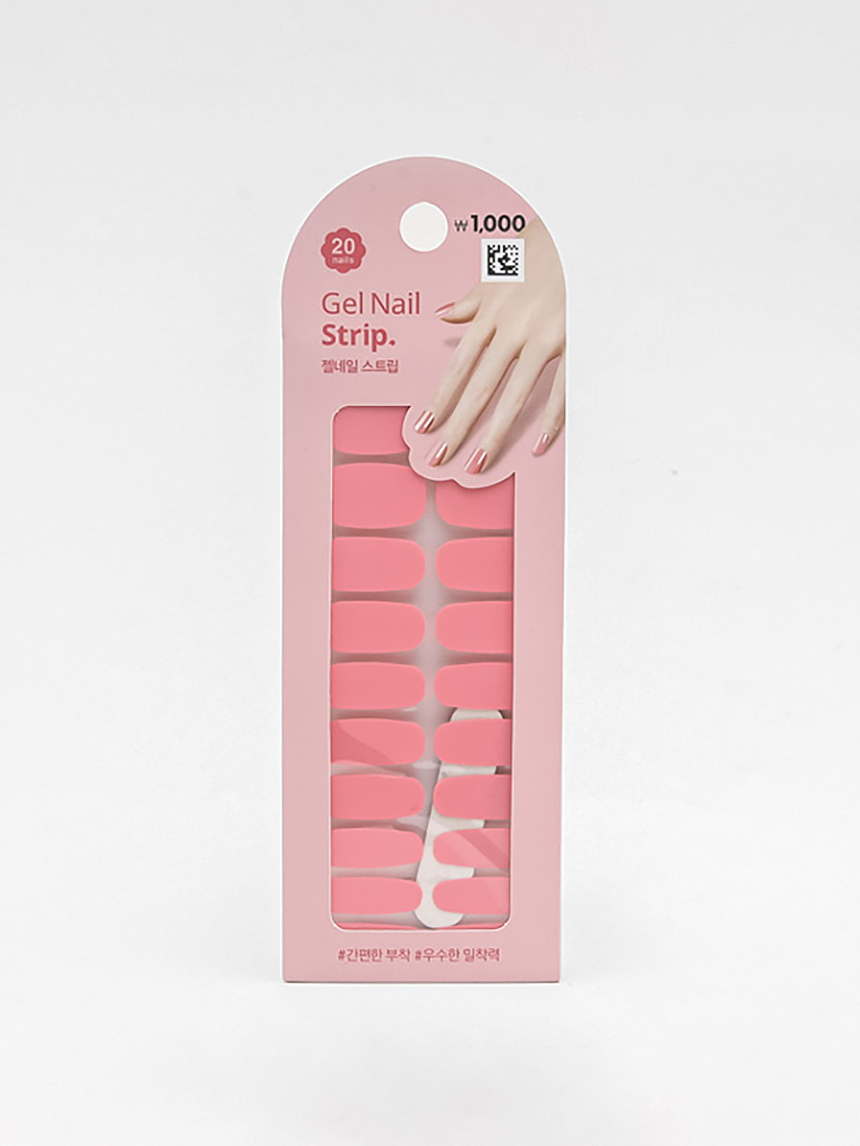 DAISO Gel Nail Strip (Solid Pink/Yellow)