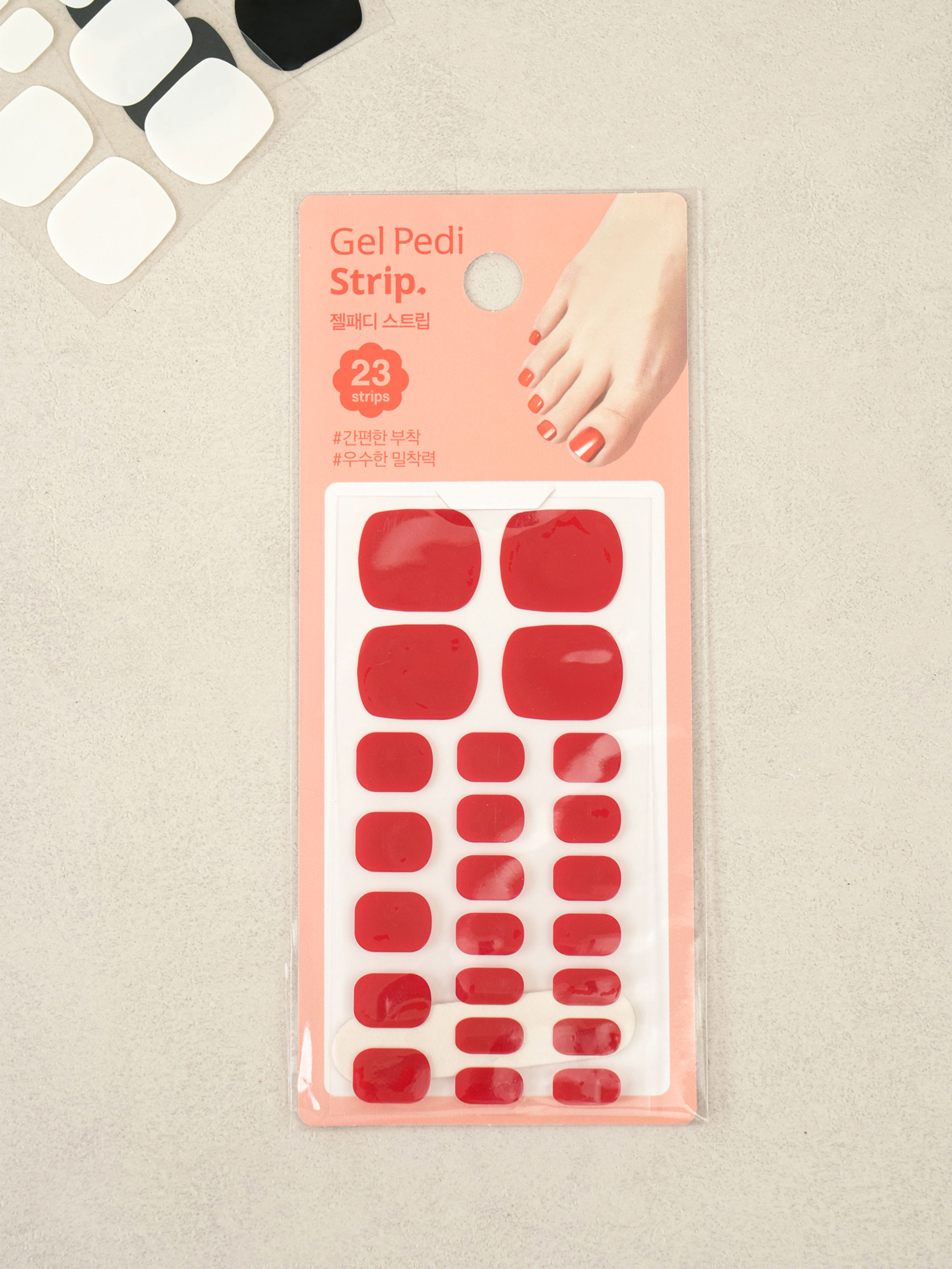 DAISO Gel Pedi Strip 23P (Solid)