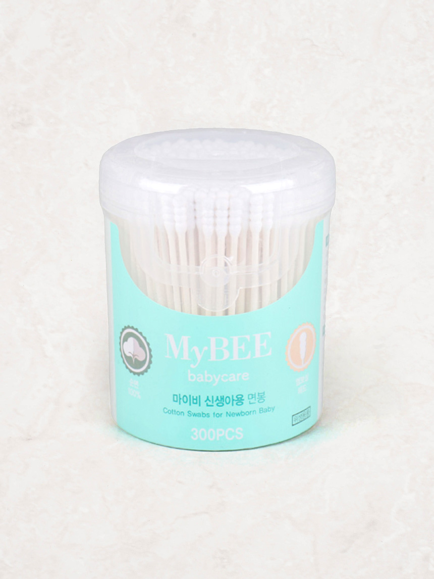 DAISO Mybee Newborn Cotton Swab (300P)