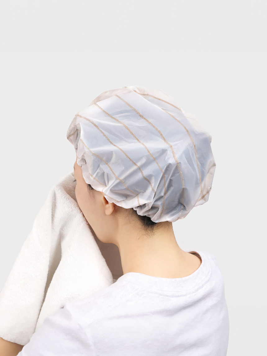 DAISO printing reusable shower cap