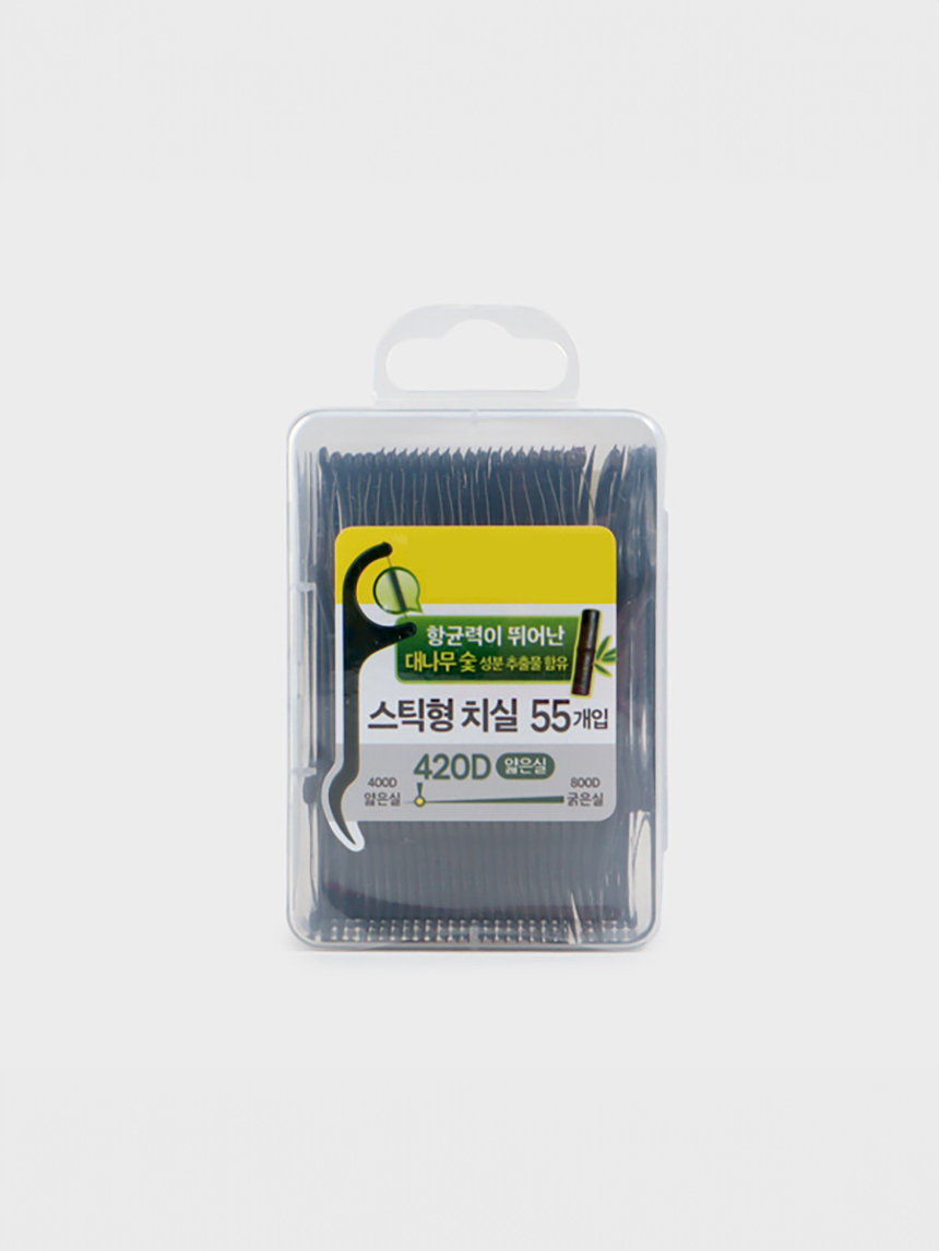 DAISO Black interdental floss 420D 55 pieces (bamboo floss)