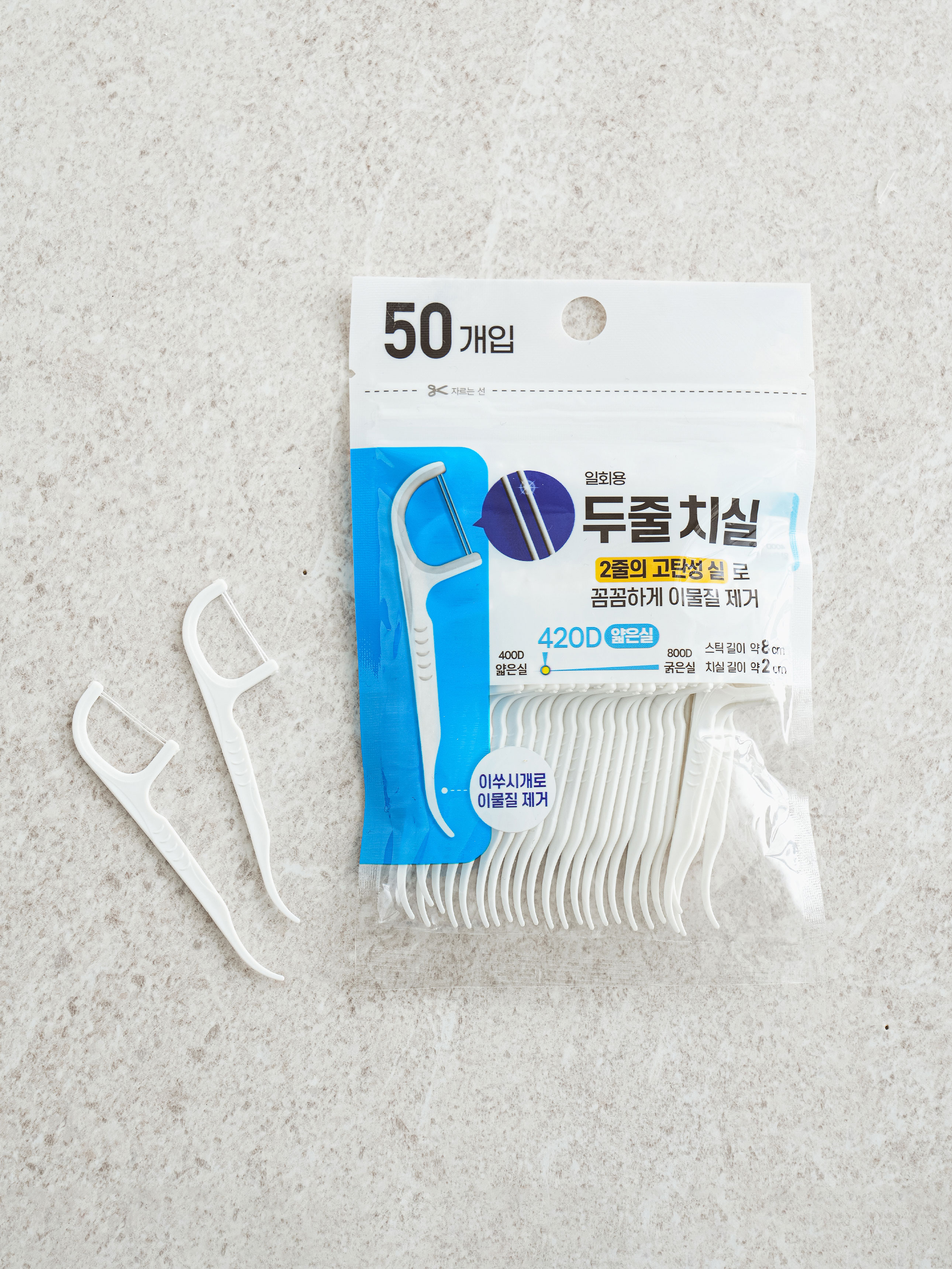 DAISO Double Line Floss 50 Pieces (Thin Type, 420D)