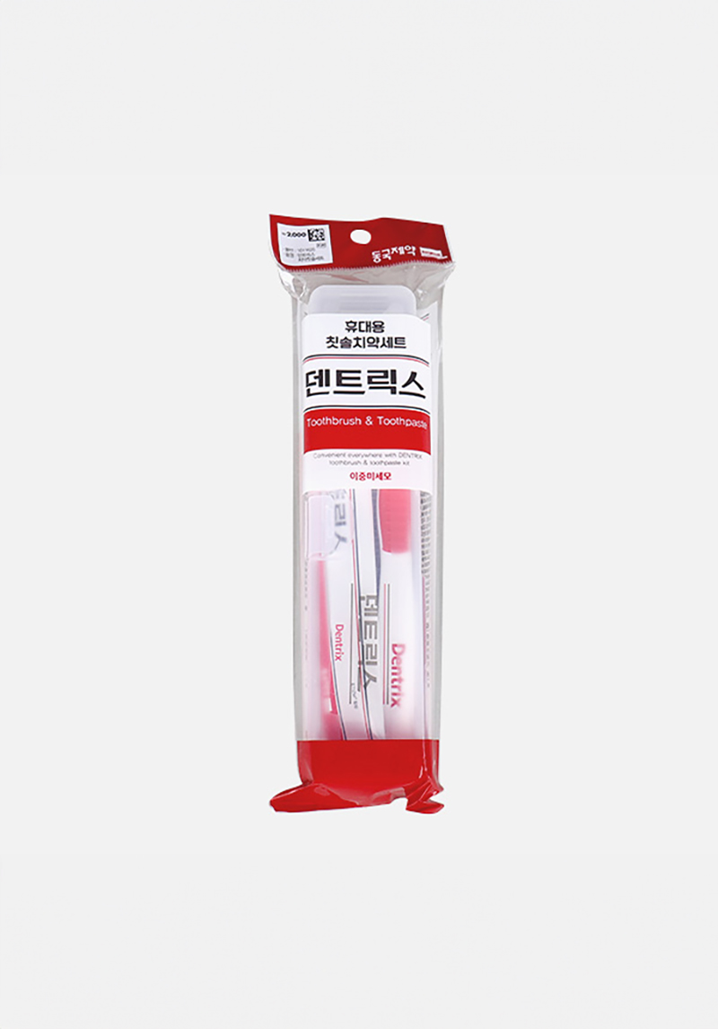 DAISO Dentrix toothpaste and toothbrush set