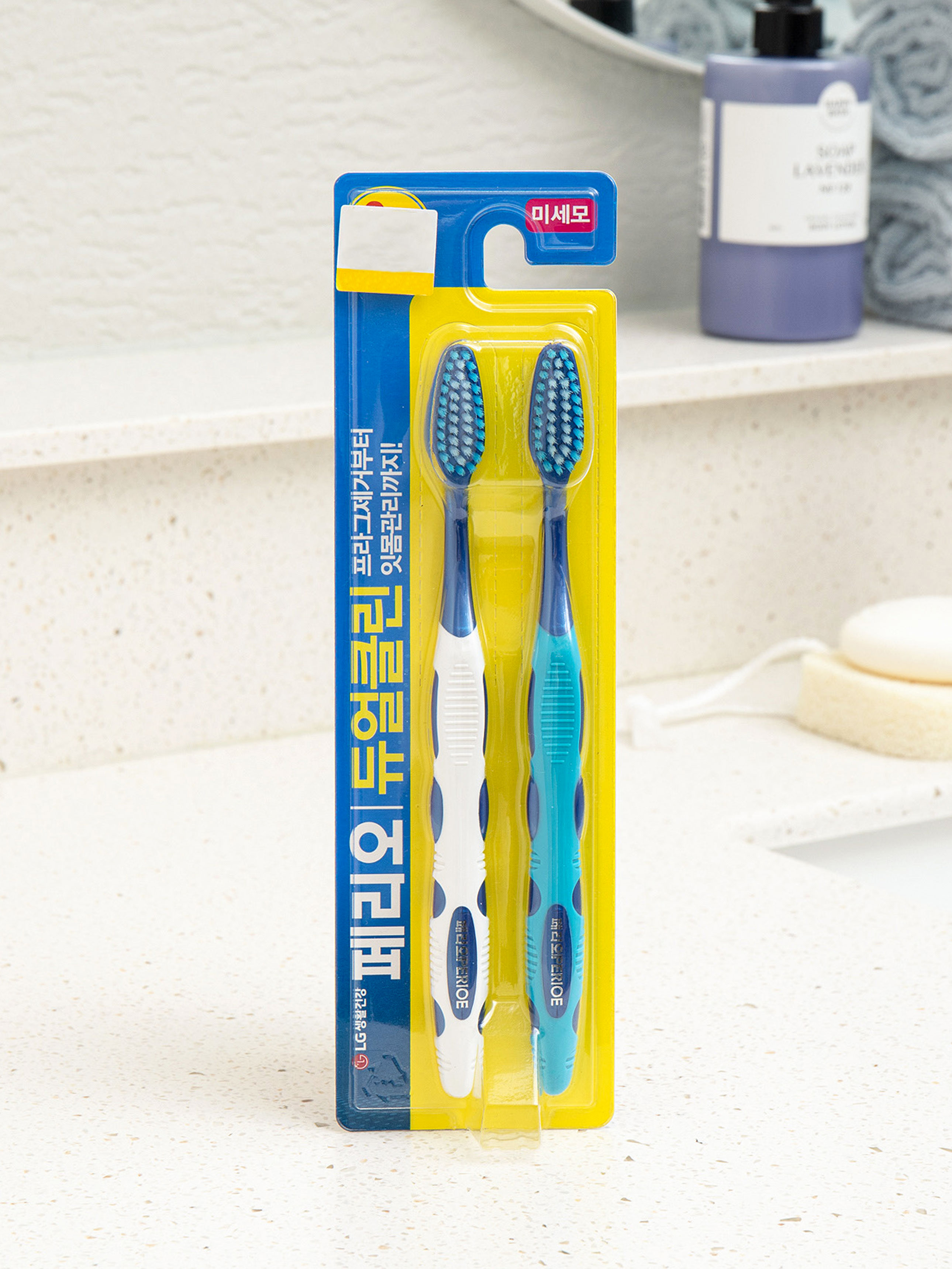 DAISO Perio Dual Clean Toothbrush 2 Pack