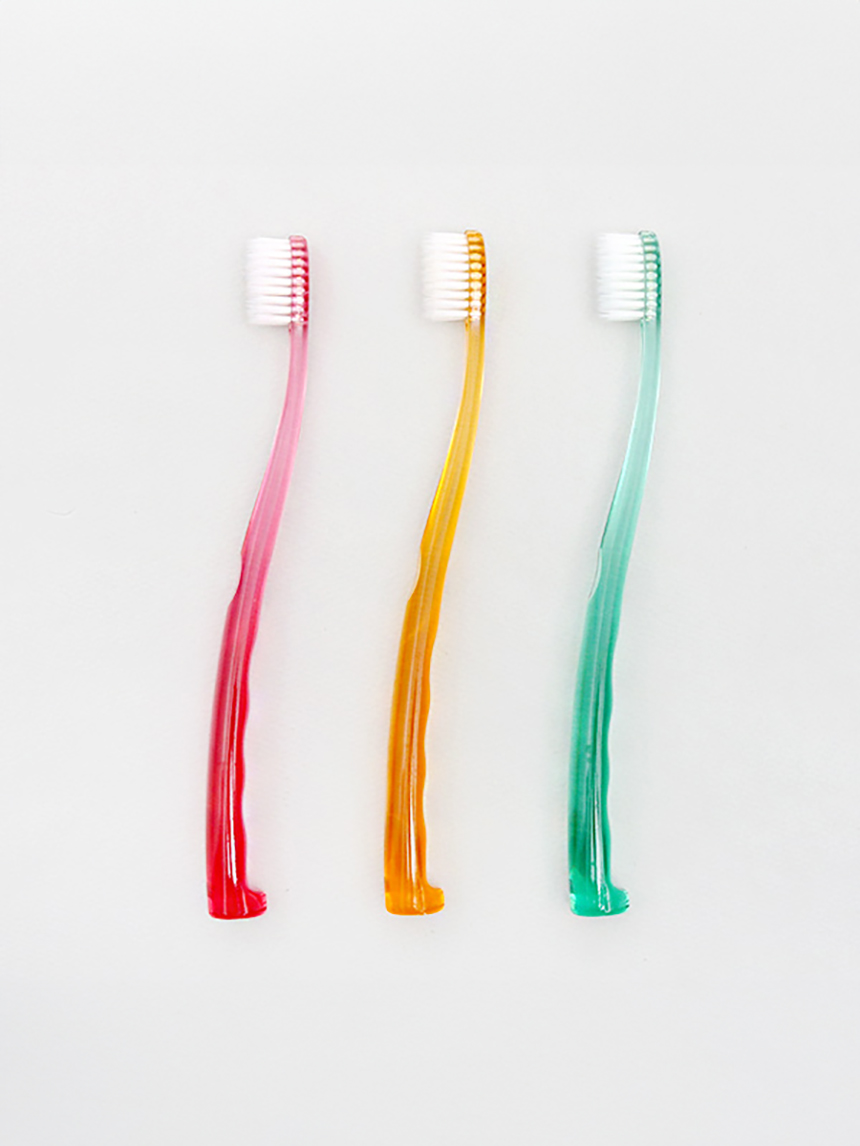 DAISO Silver Microfiber Toothbrush 3P