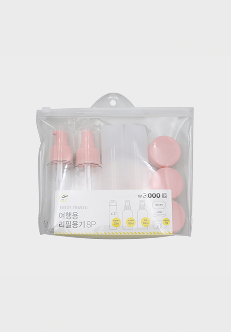 DAISO Travel container set including sponge (7P/SET)