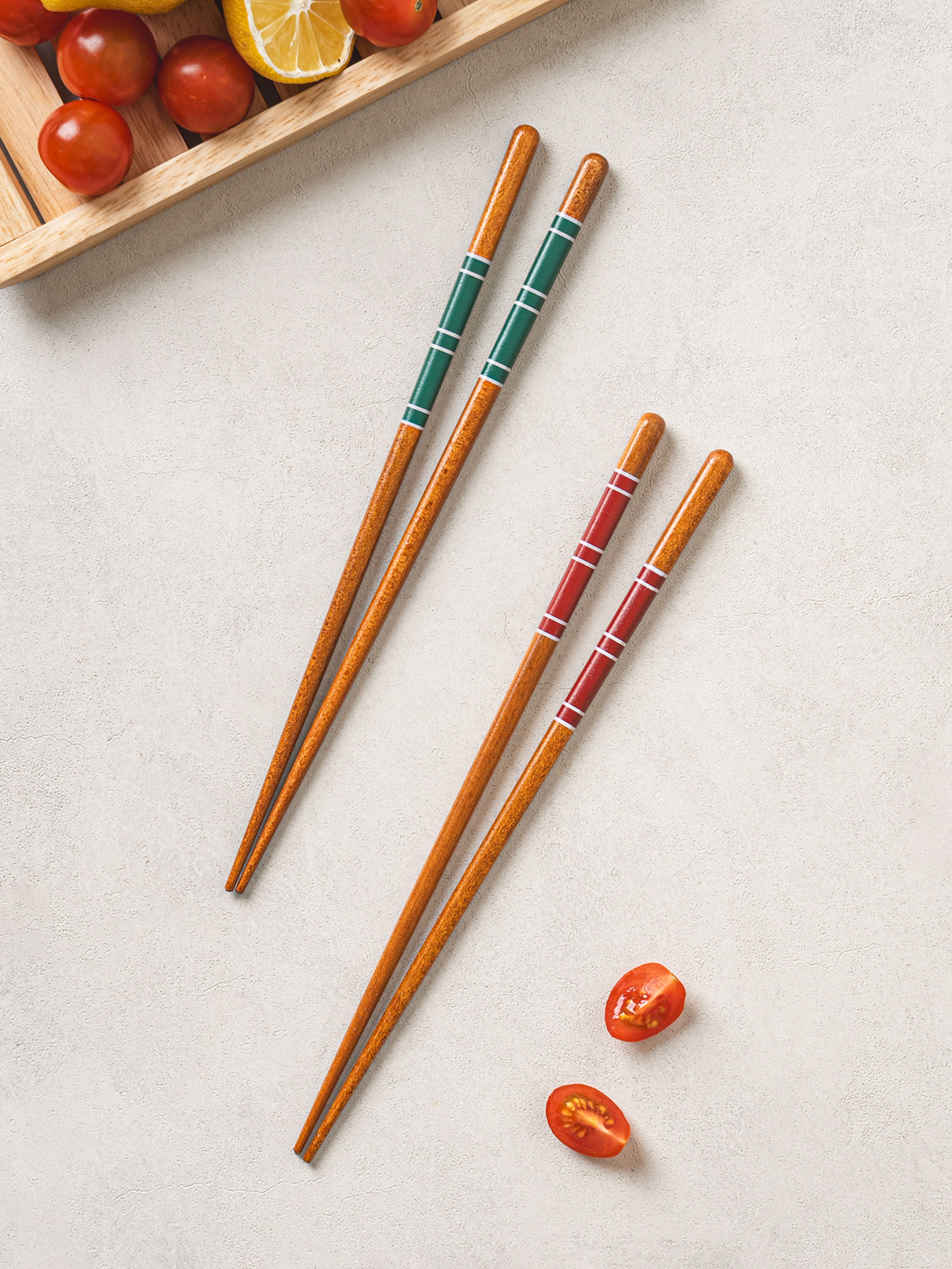 DAISO Oak Design Chopsticks (Set of 2)