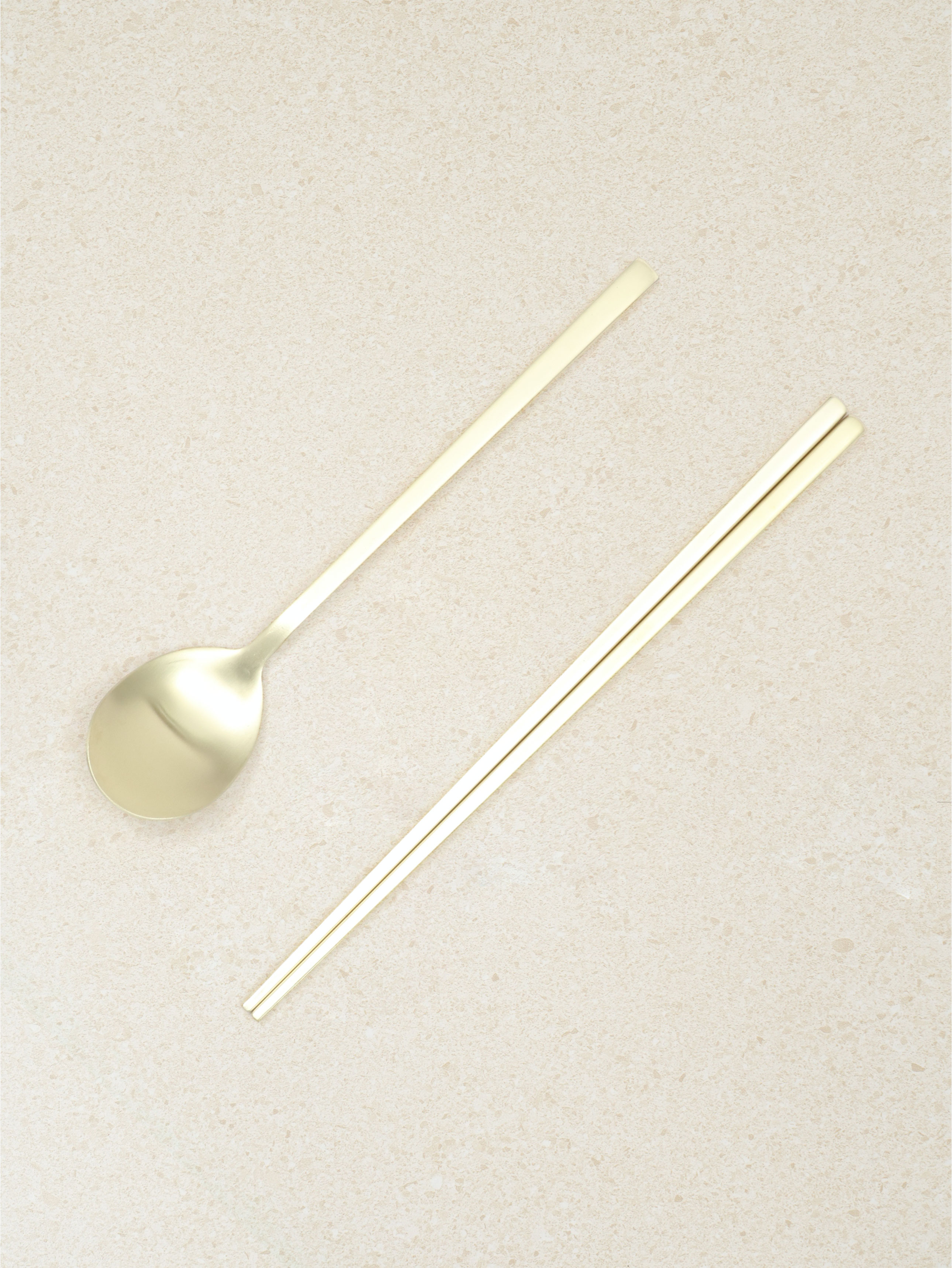 DAISO Titanium matte gold spoon set