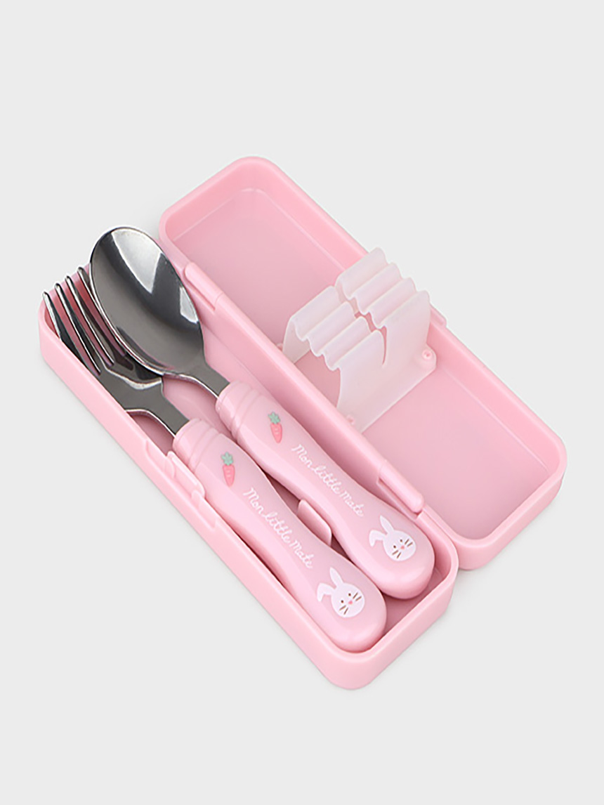 DAISO Character spoon fork spoon holder set