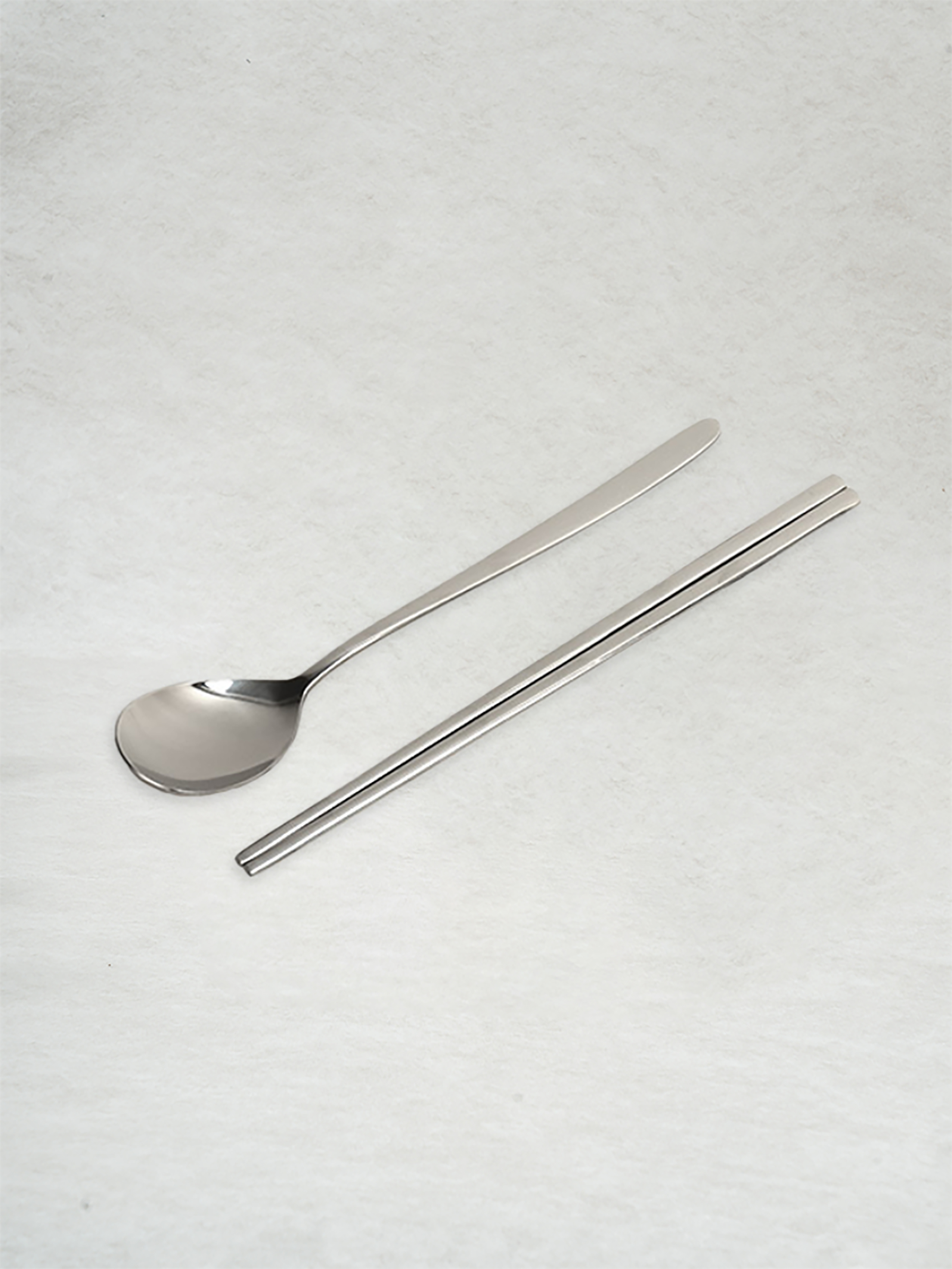DAISO Simple All Stainless Steel Spoon Set (22.5cm)