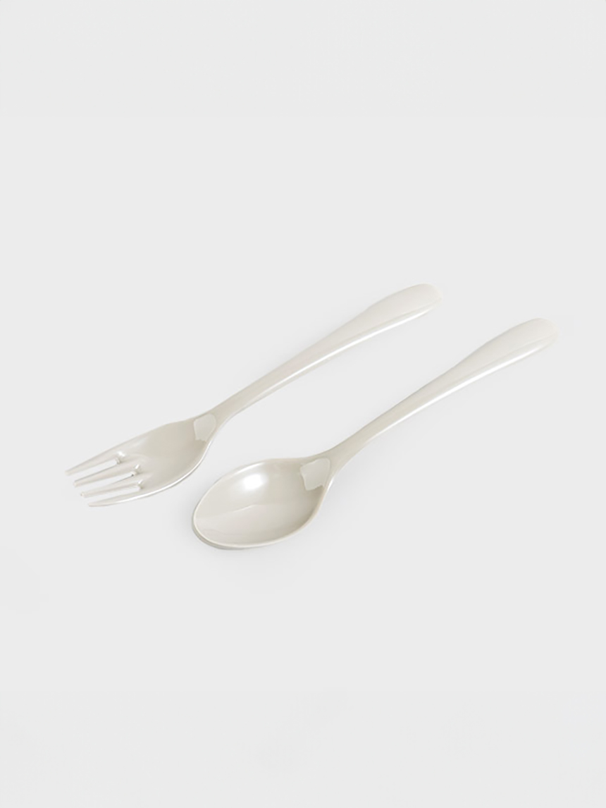 DAISO Melamine spoon and fork set (2 pieces)