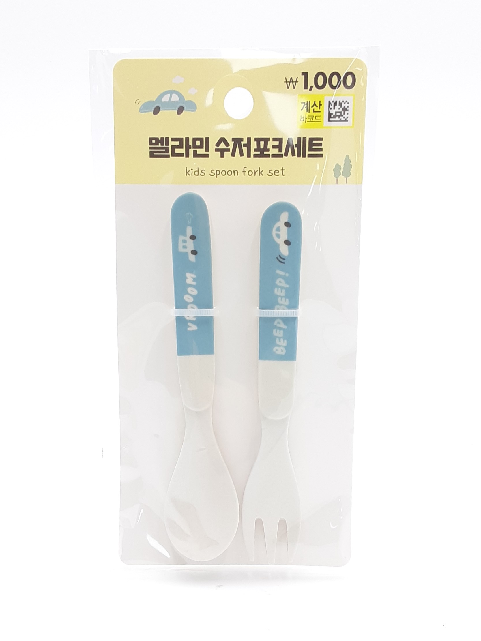 DAISO Car wood powder spoon fork set