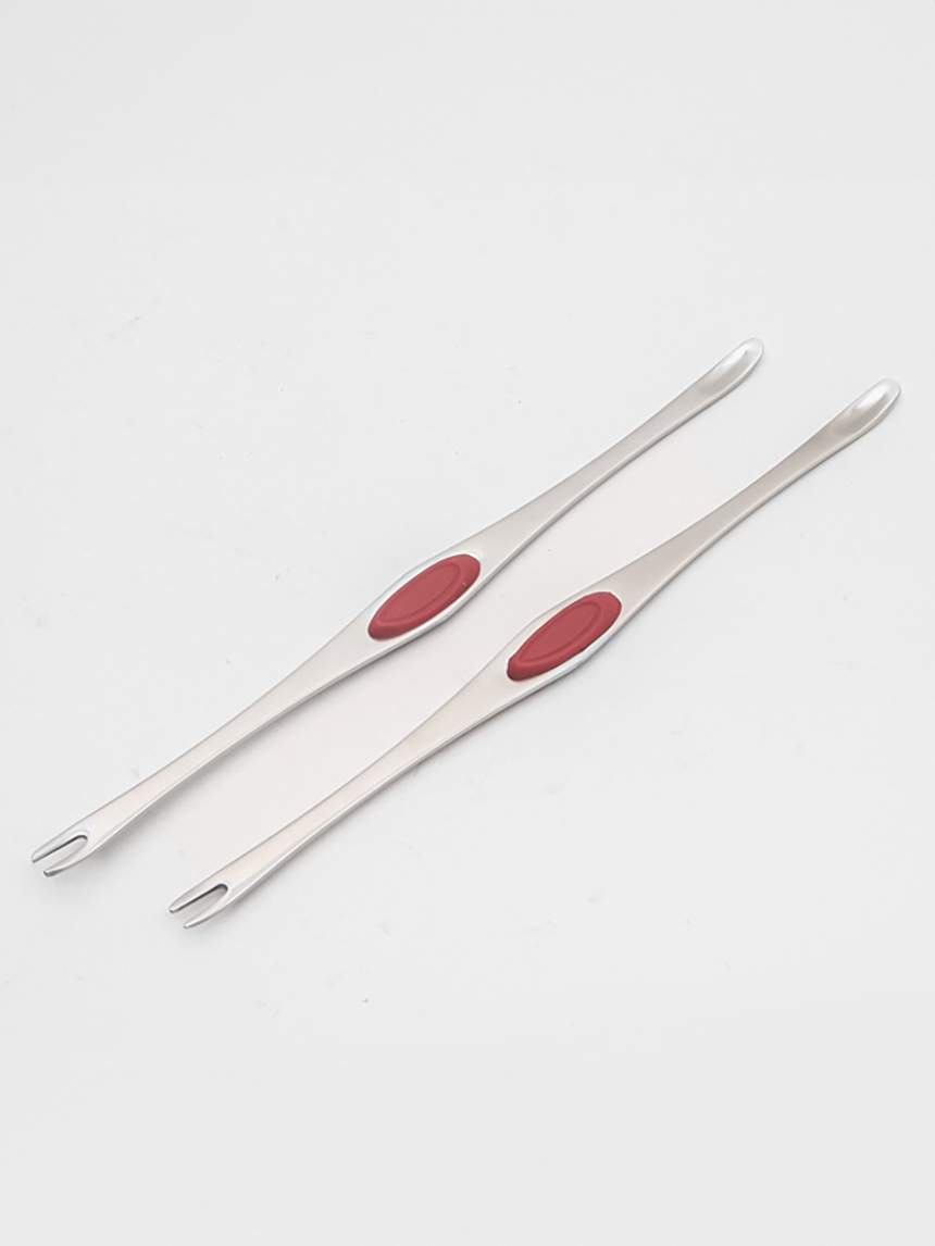 DAISO Silicone Point Crab Meat Spoon Fork (2 pieces)