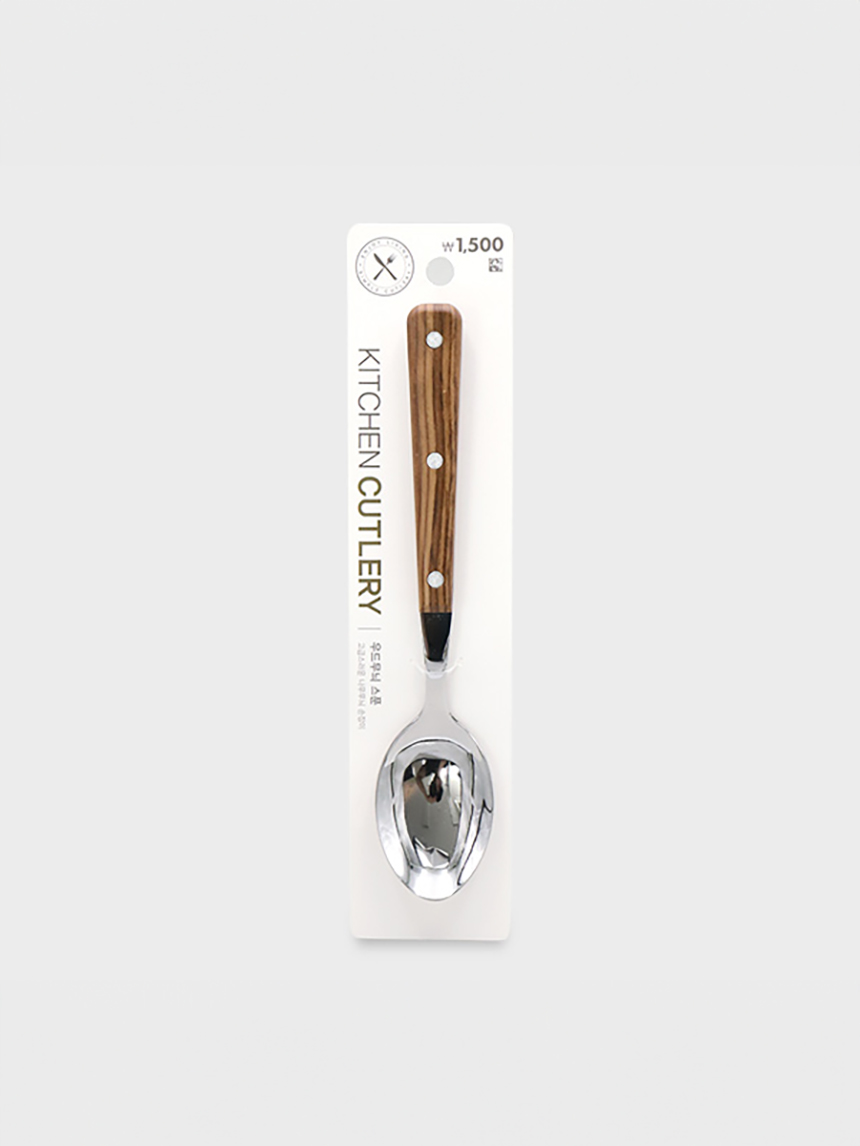 DAISO Wooden handle style spoon