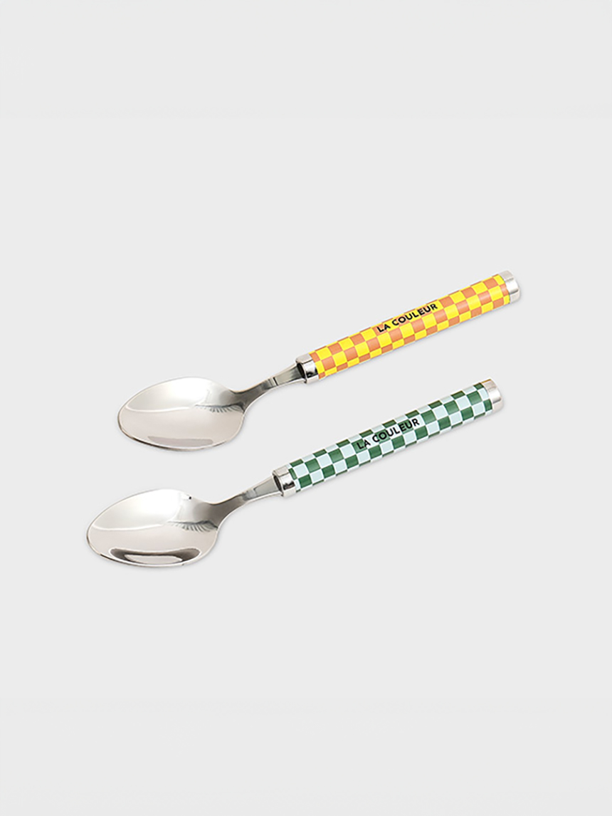 DAISO Color pattern dessert spoon (15cm)