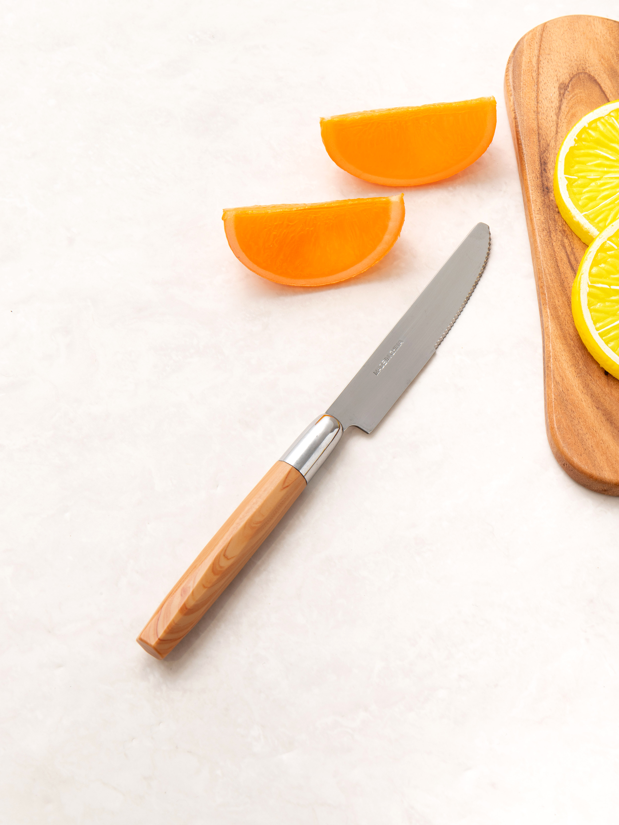 DAISO Hexagonal wood handle style knife