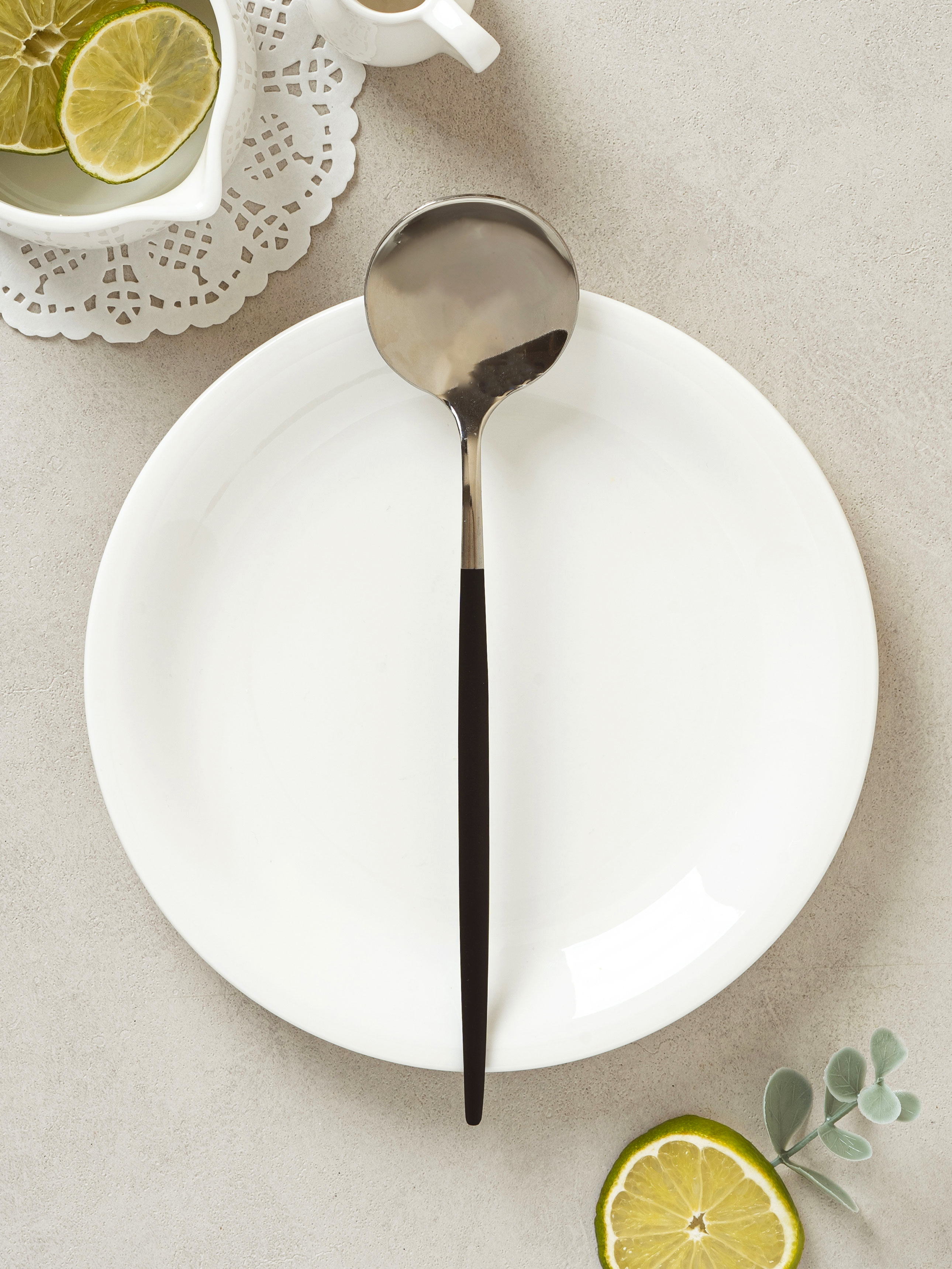 DAISO Black powder form spoon
