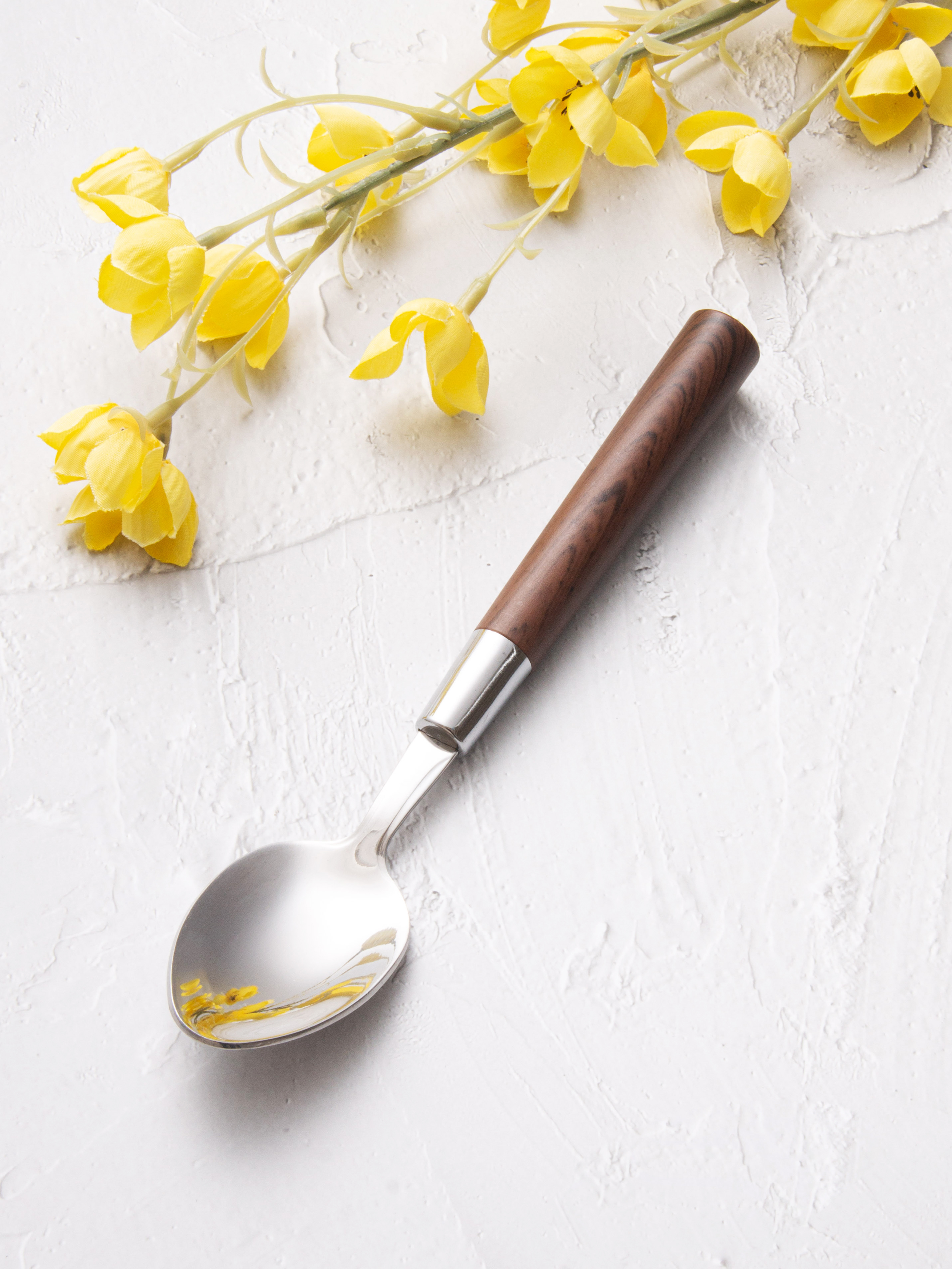 DAISO Darkwood Pattern Dessert Spoon