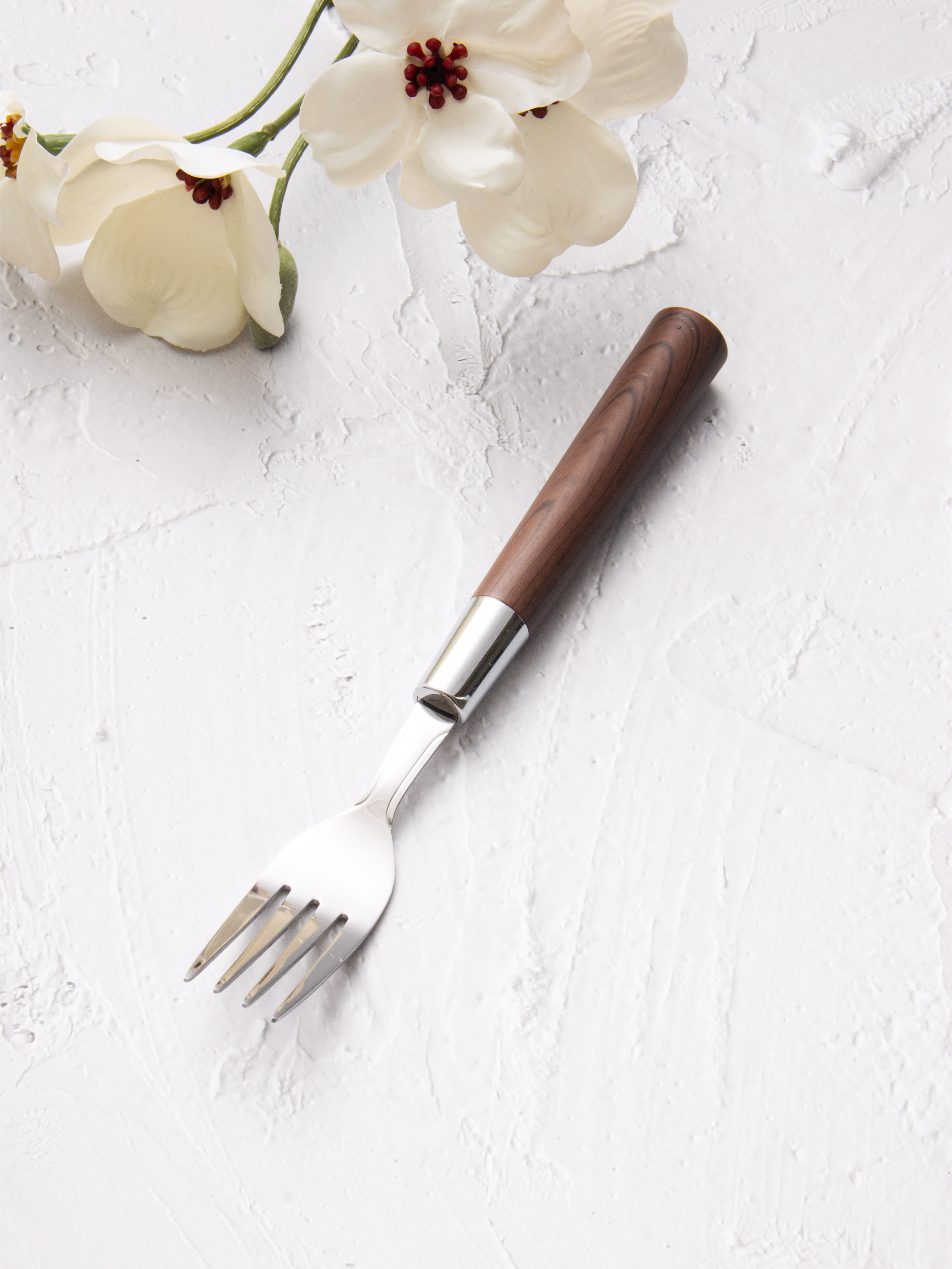 DAISO Darkwood Pattern Dessert Fork