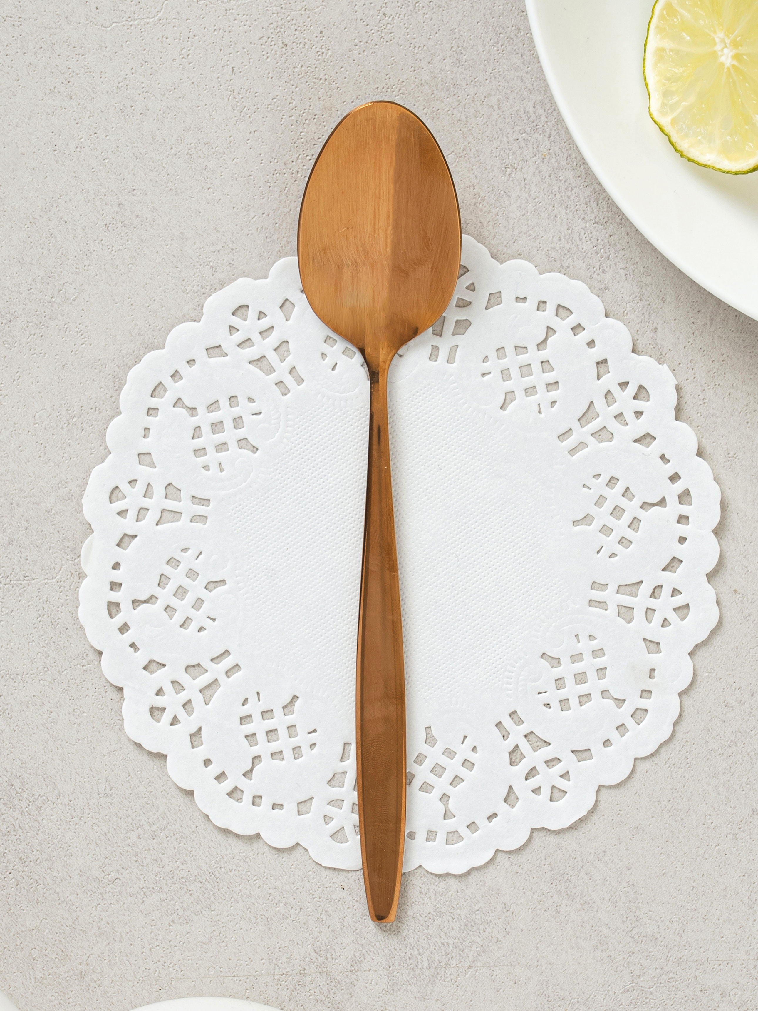 DAISO Rose Gold Titanium Dessert Spoon