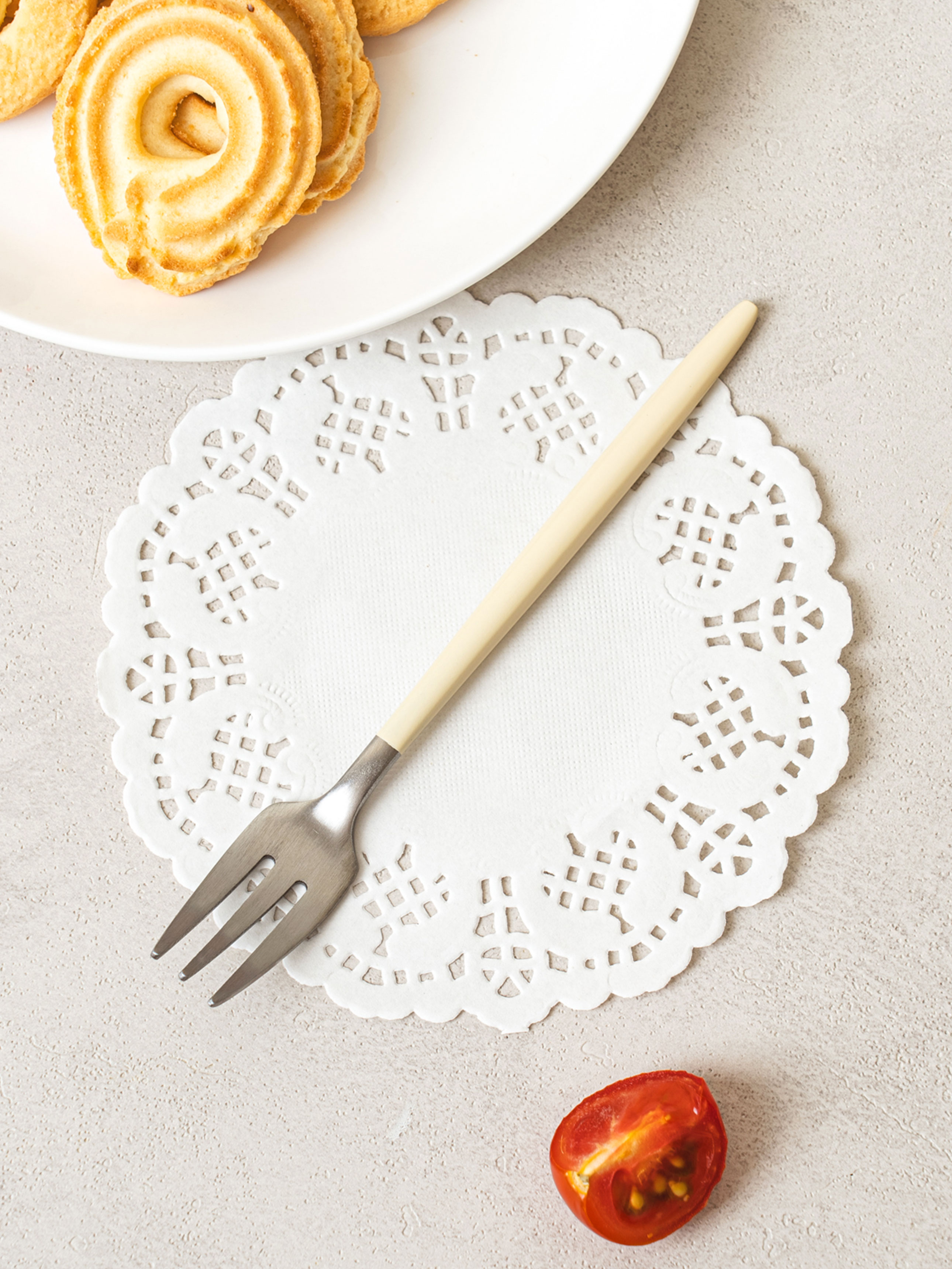 DAISO Matte Powder Handle Dessert Fork