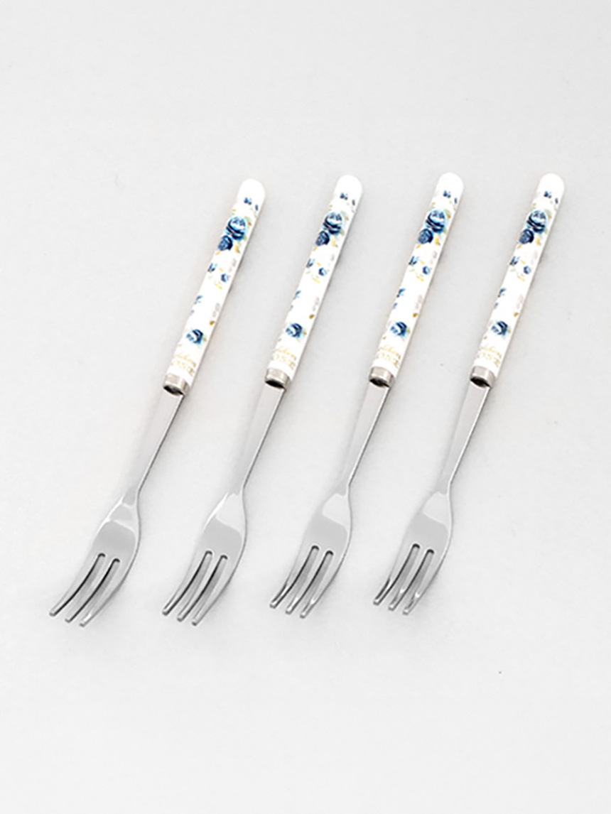 DAISO Imperial Rose Stainless Steel Single Tea Fork (4P/SET)