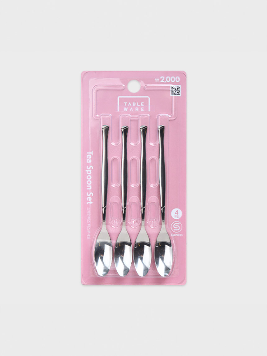 DAISO Stainless steel leaf spoon (4P/SET)