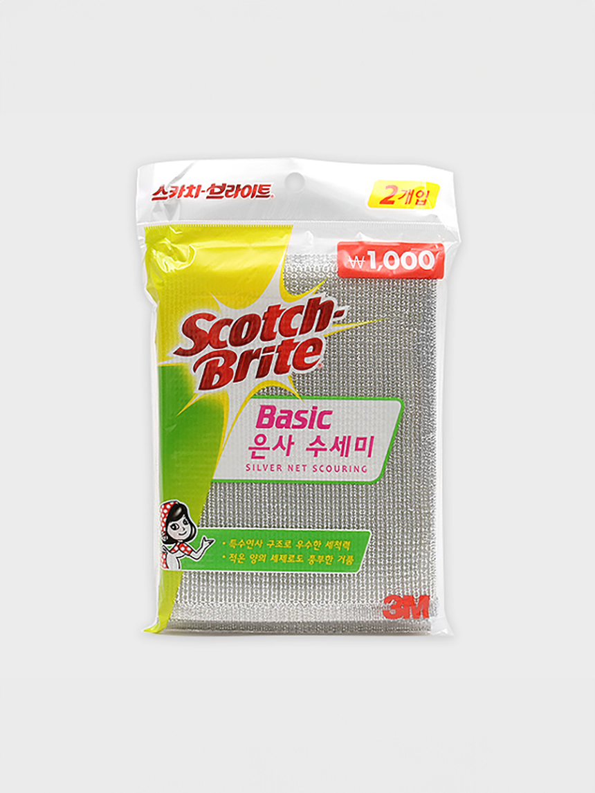 DAISO Scotch Brite Basic Silver Semi (2P)