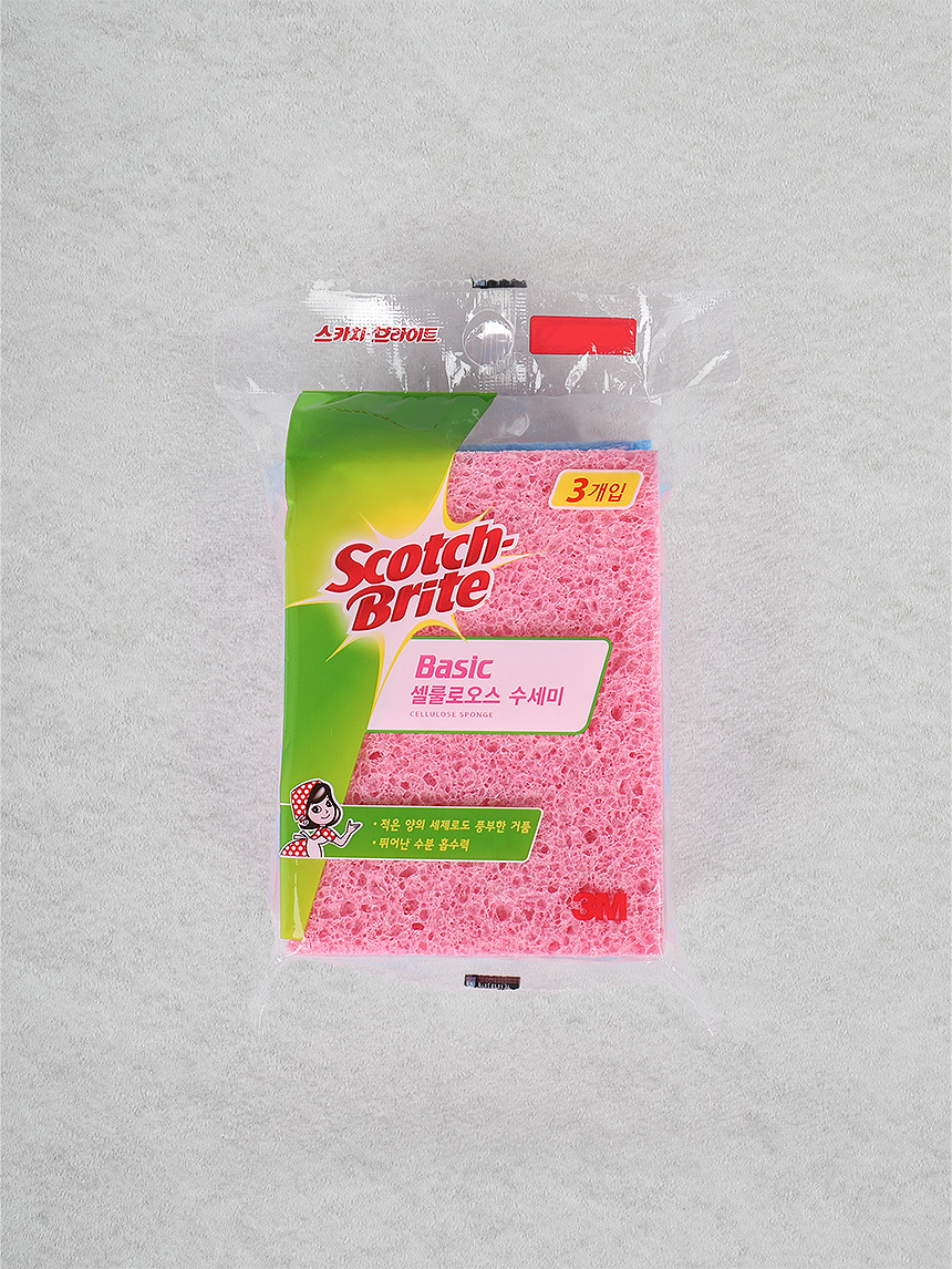 DAISO Scotch Brite Basic Cellulose Washcloth (3P/SET)