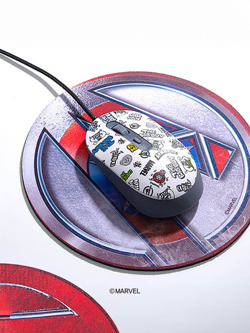 DAISO Marvel Character Wired Mouse (Low Noise)