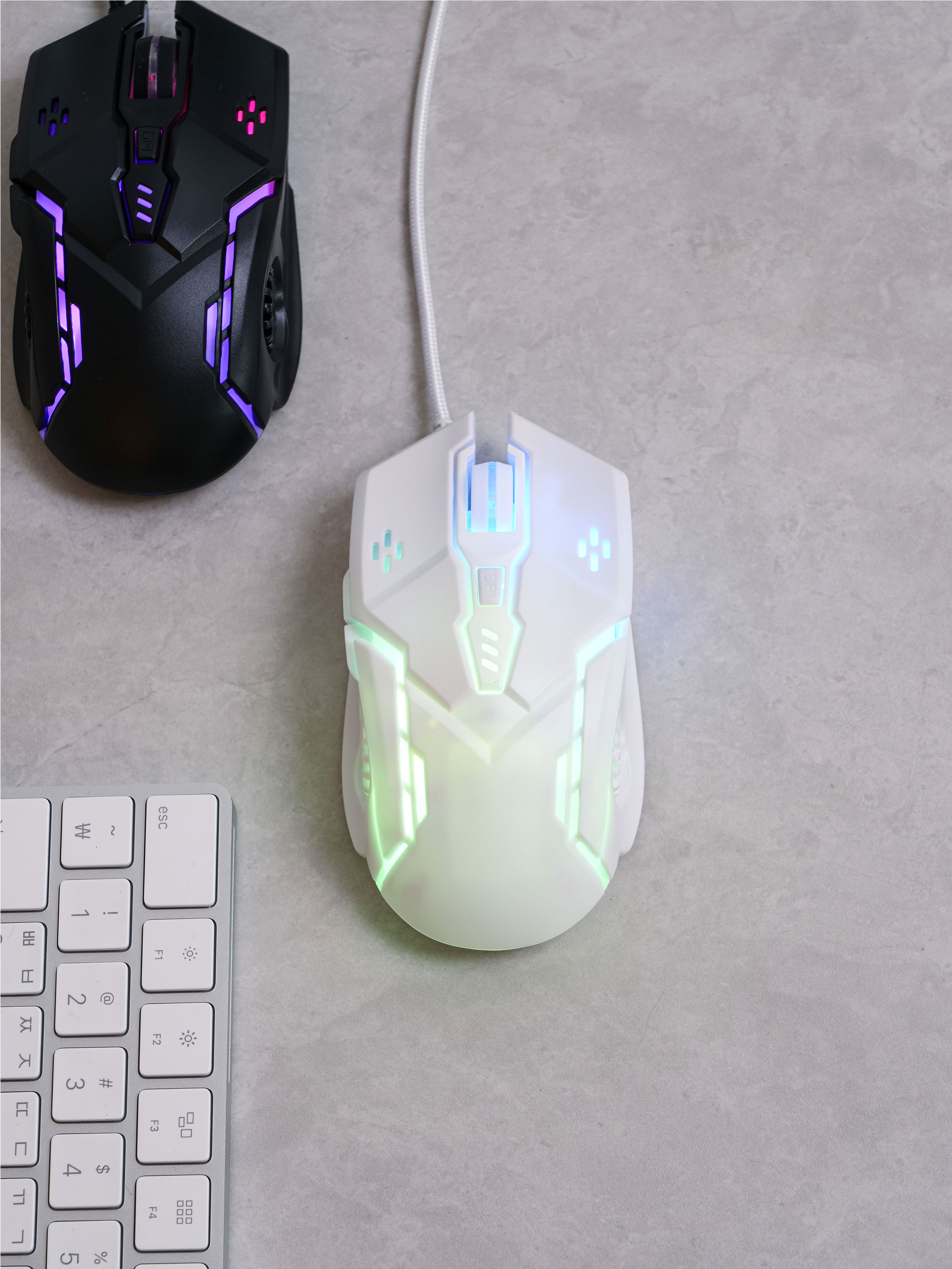 DAISO Trans LED Gaming Wired Mouse