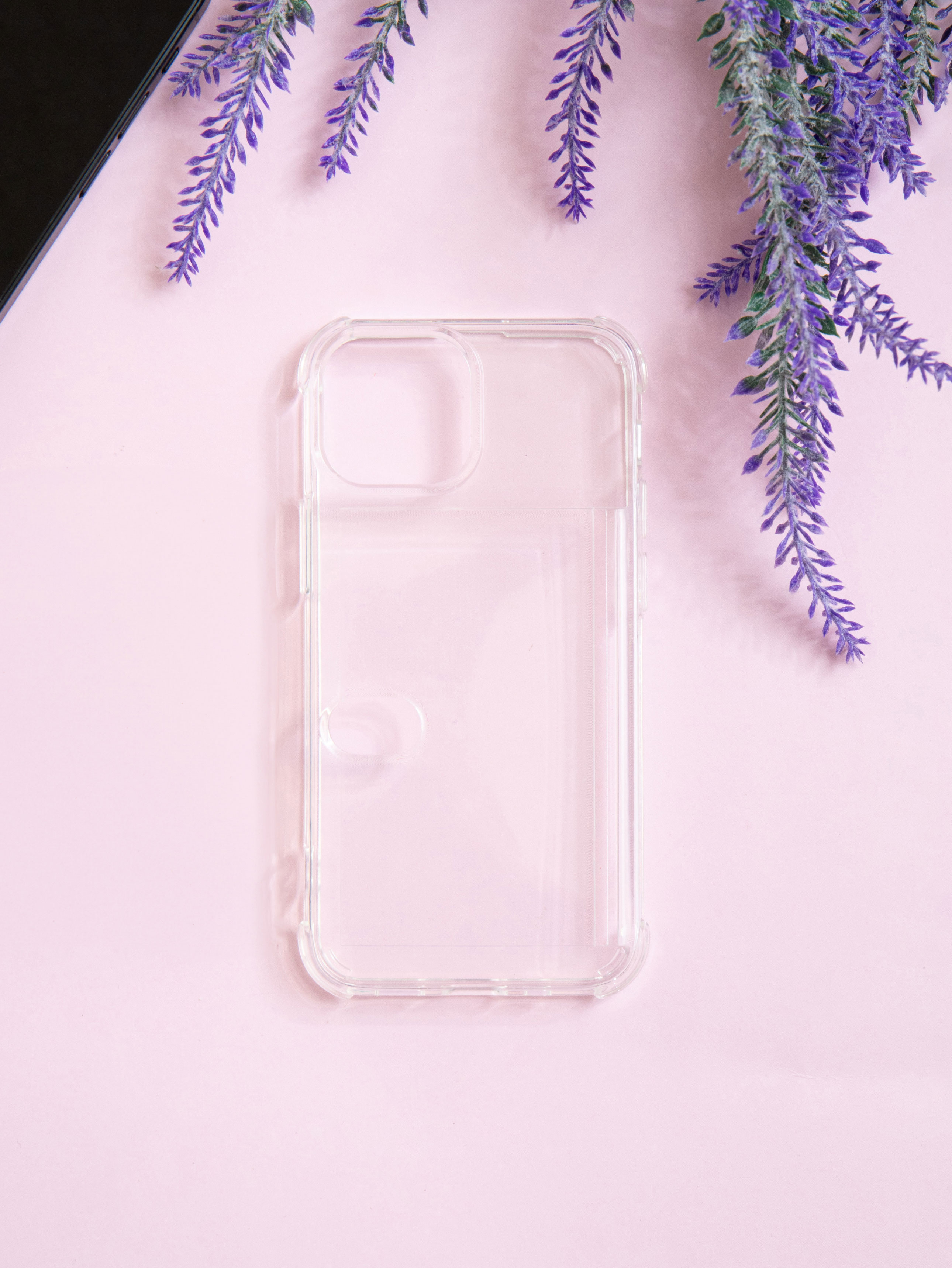 DAISO Transparent mobile phone card wallet case (compatible with iPhone 13 mini)