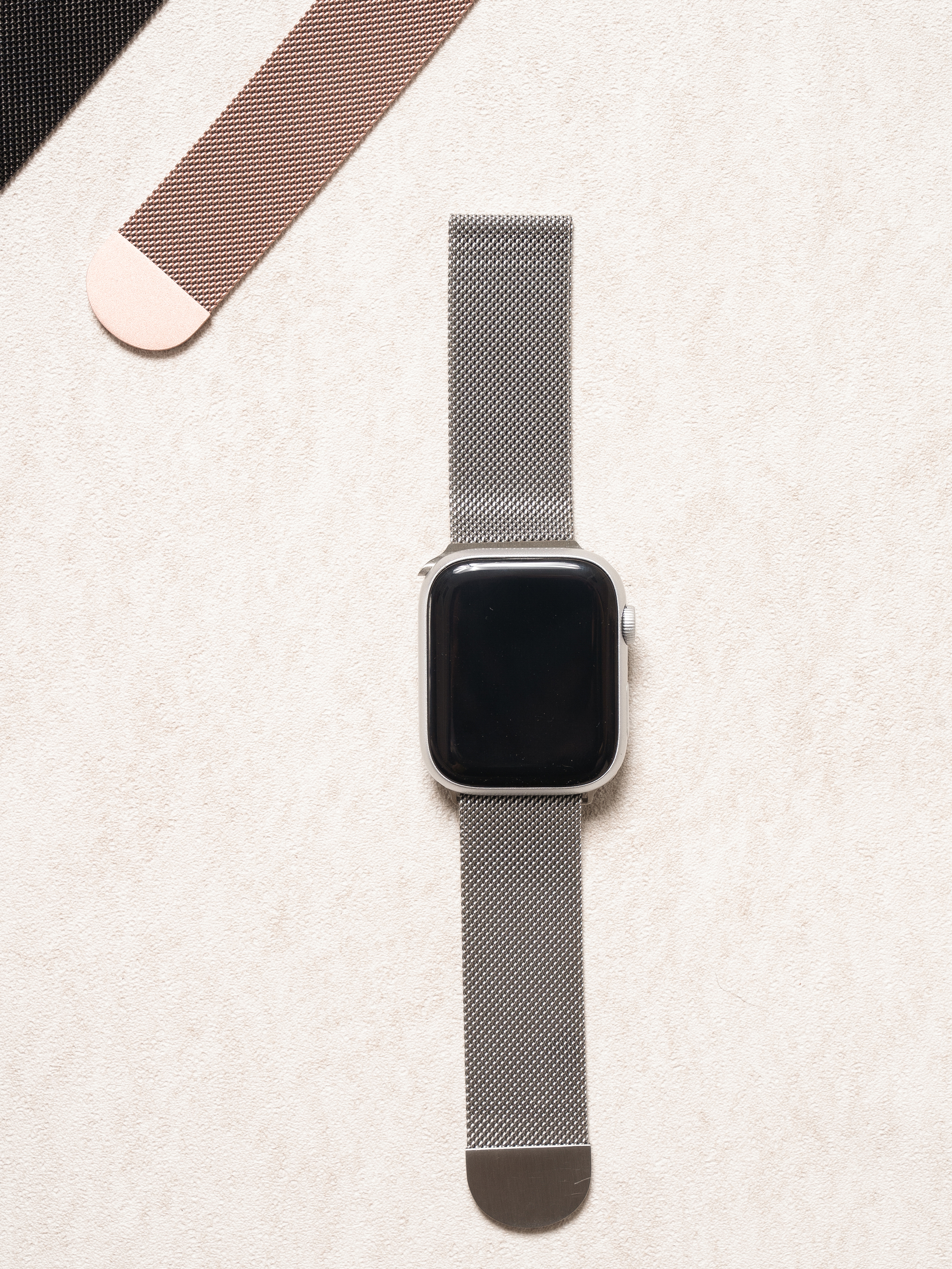 DAISO Magnetic Steel Strap for Apple Watch (42/44/45/49)Silver