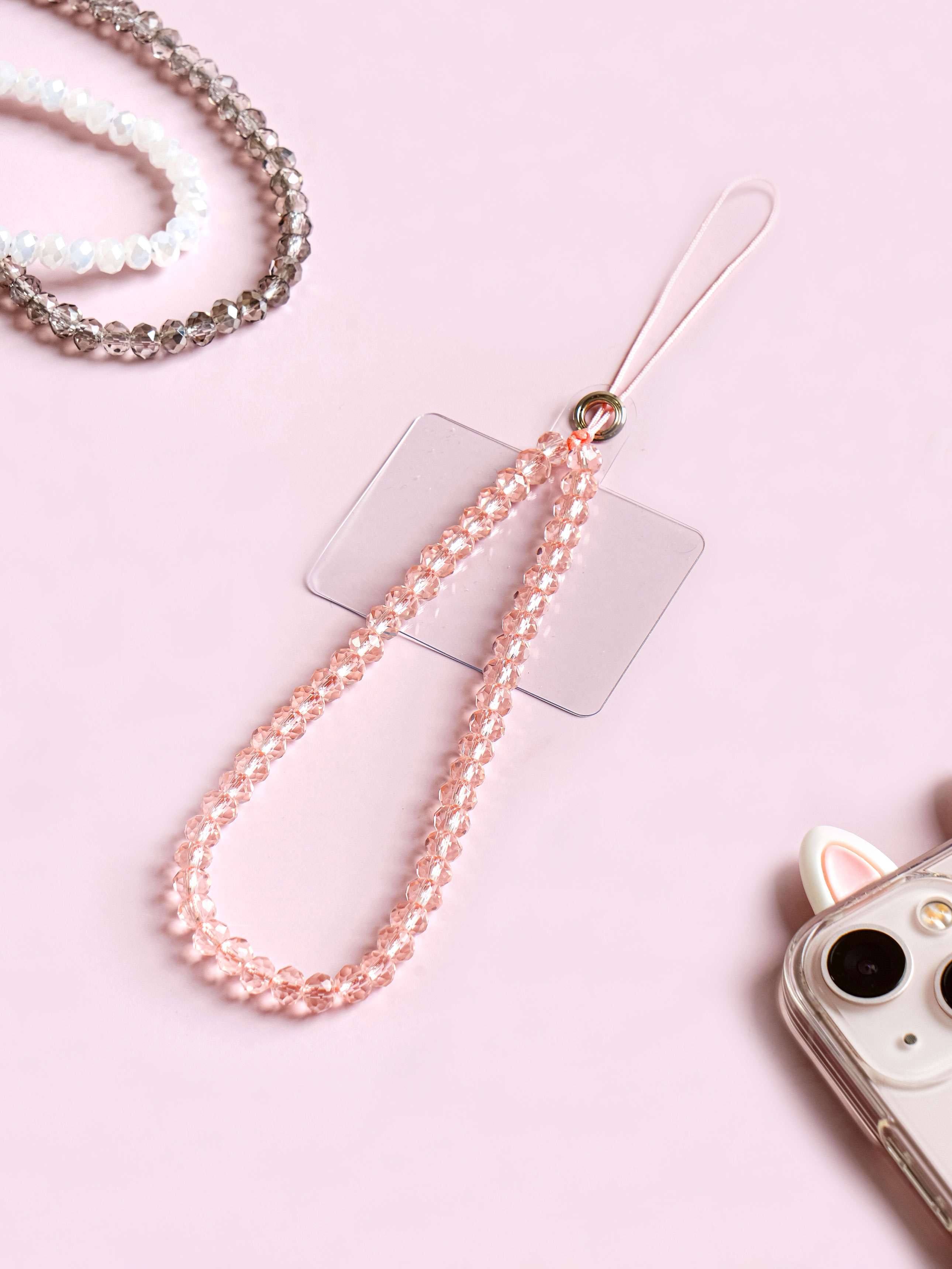 DAISO Beads smartphone strap diamond(A)