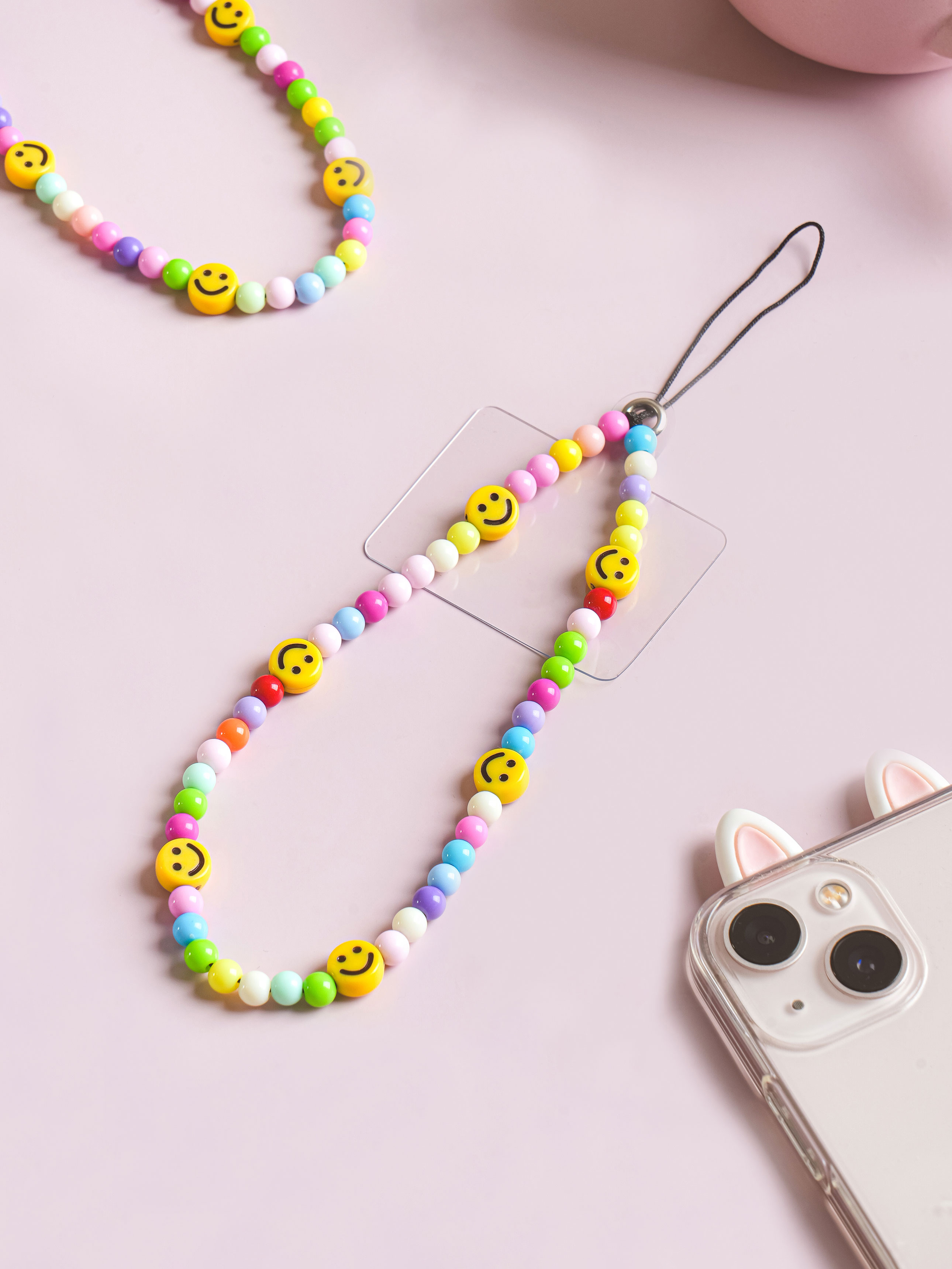 DAISO Beads Smartphone Strap Character(A)