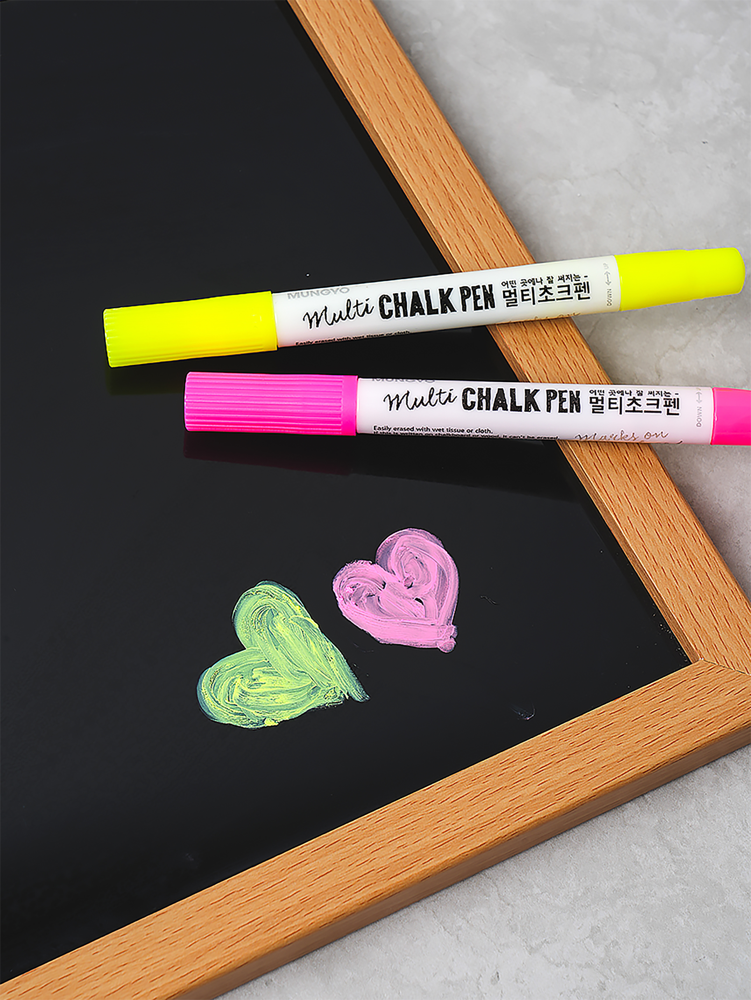 DAISO Munkyo Multi-Chalk Pen (Yellow, Pink/2 pcs)