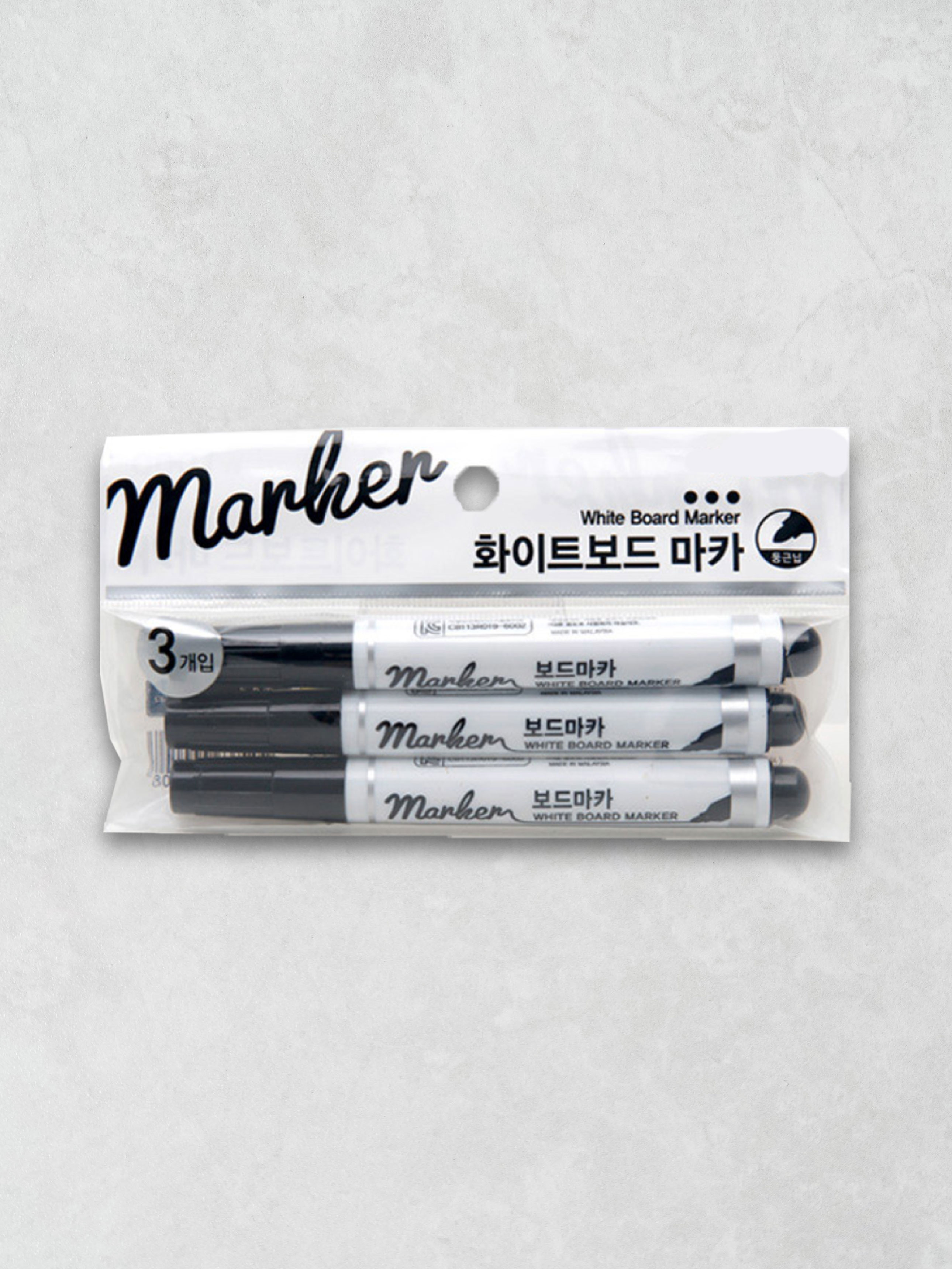 DAISO Whiteboard Marker 3P (Black)