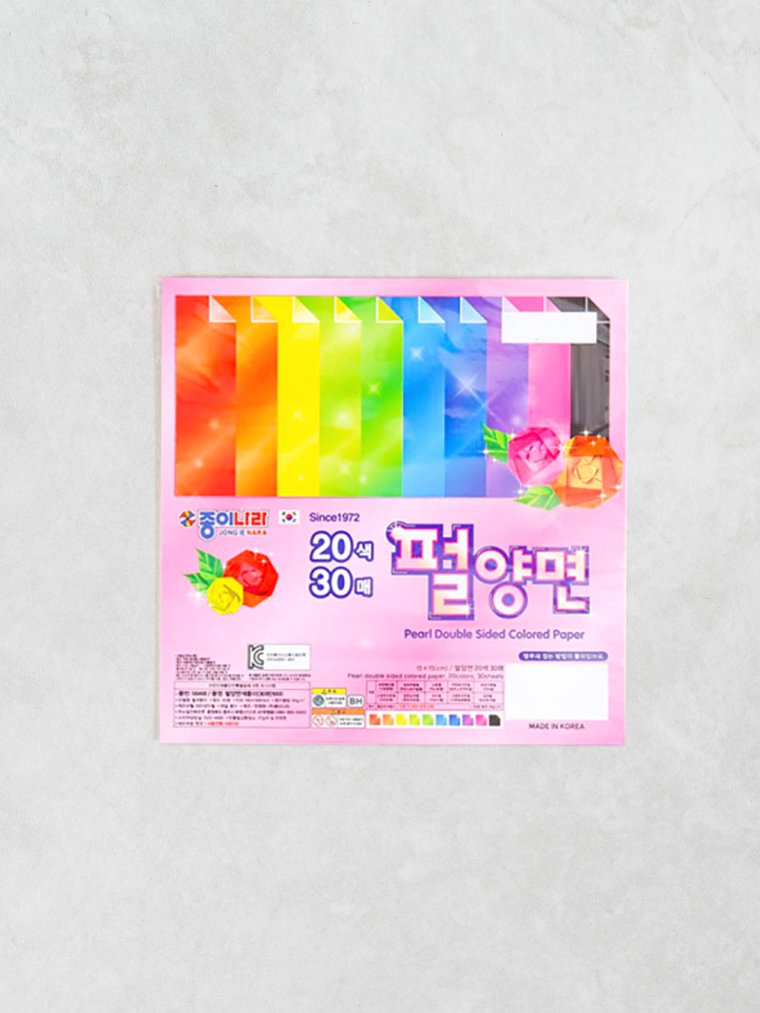 DAISO Paper Nara Pearl Double-sided Colored Paper 30 sheets