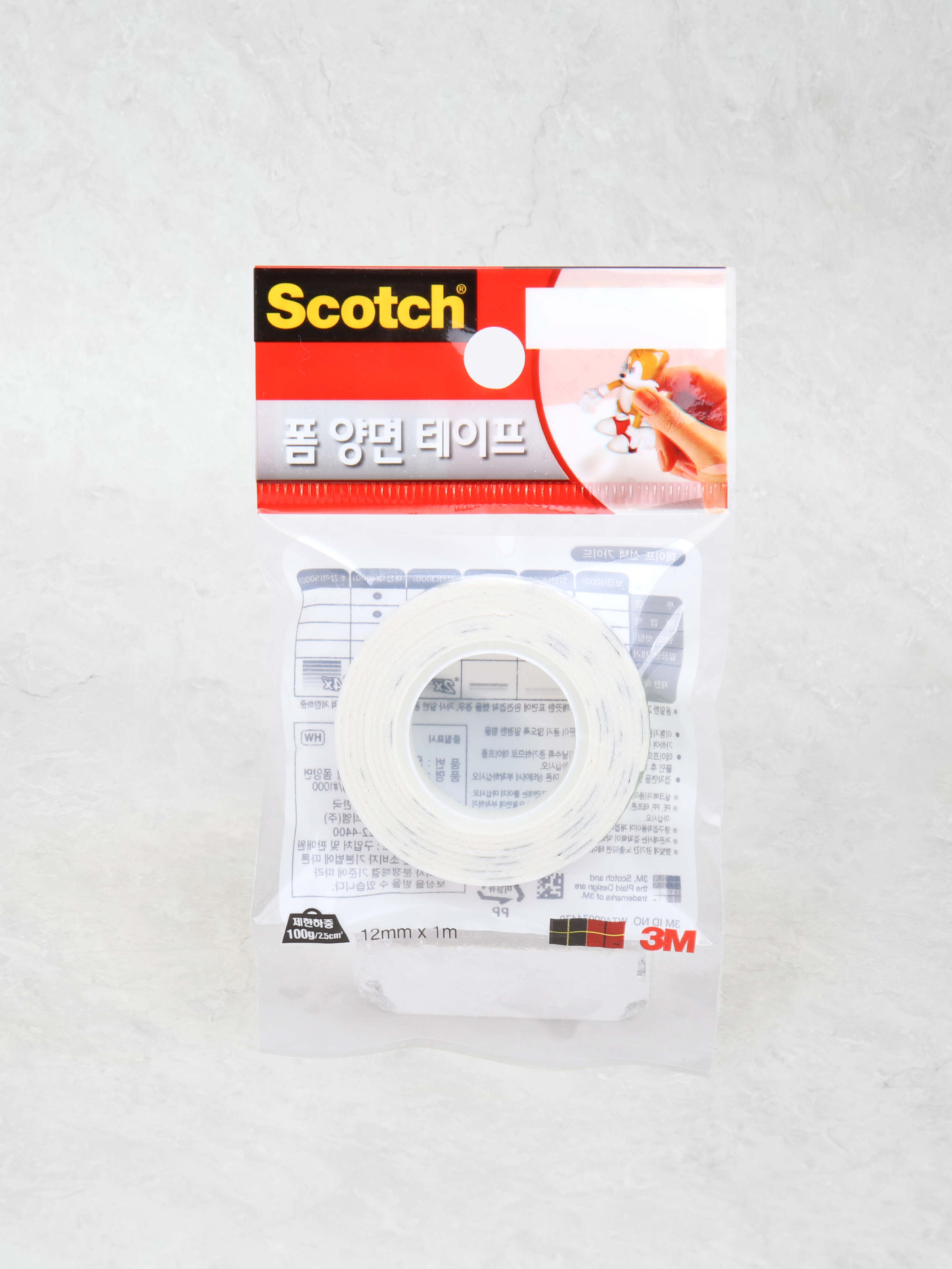 DAISO 3M Scotch Mounting Foam Double-Sided Tape (12mm*1m)