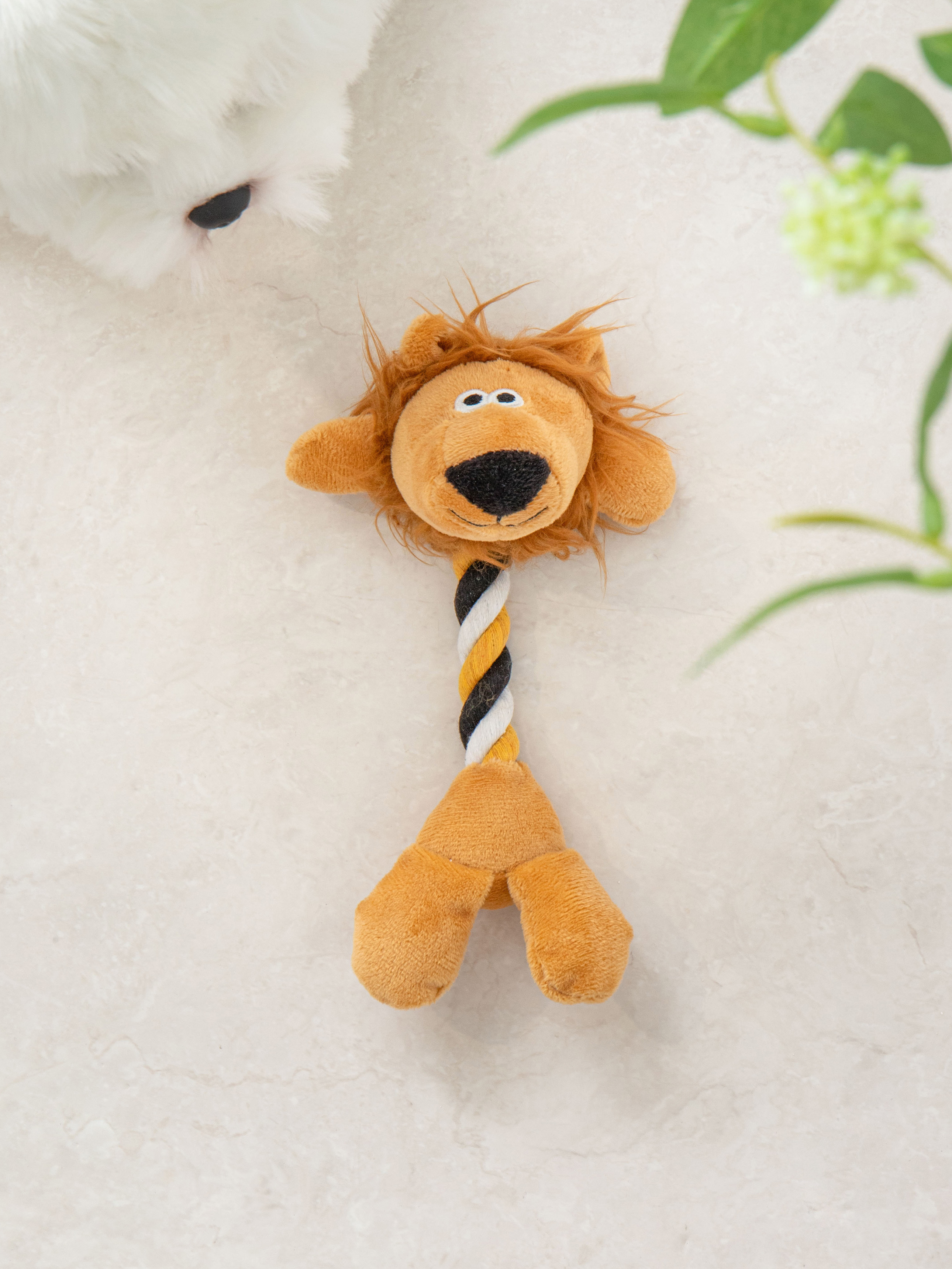 DAISO pet lion tug toy