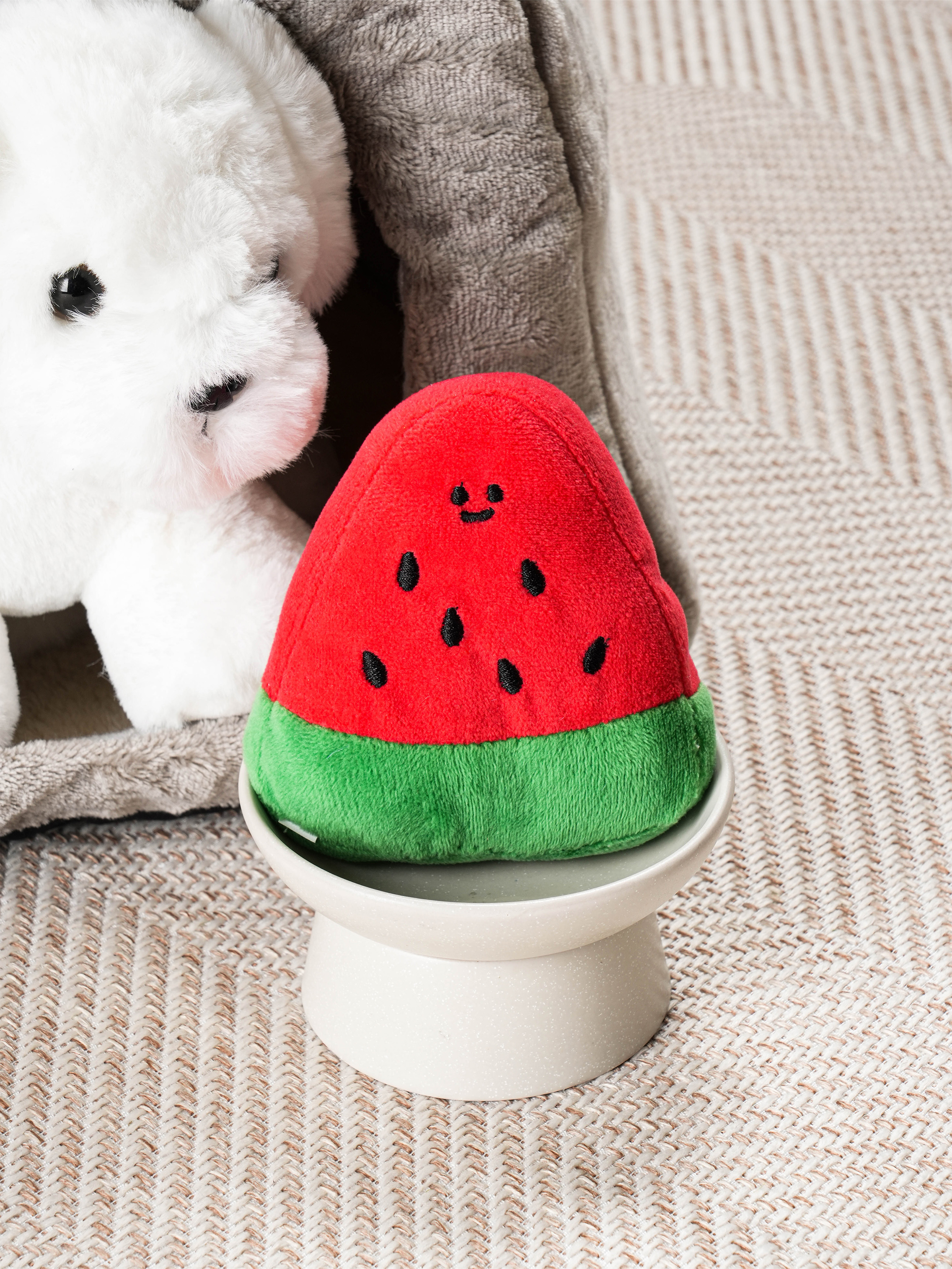 DAISO Pet watermelon shaped stuffed toy